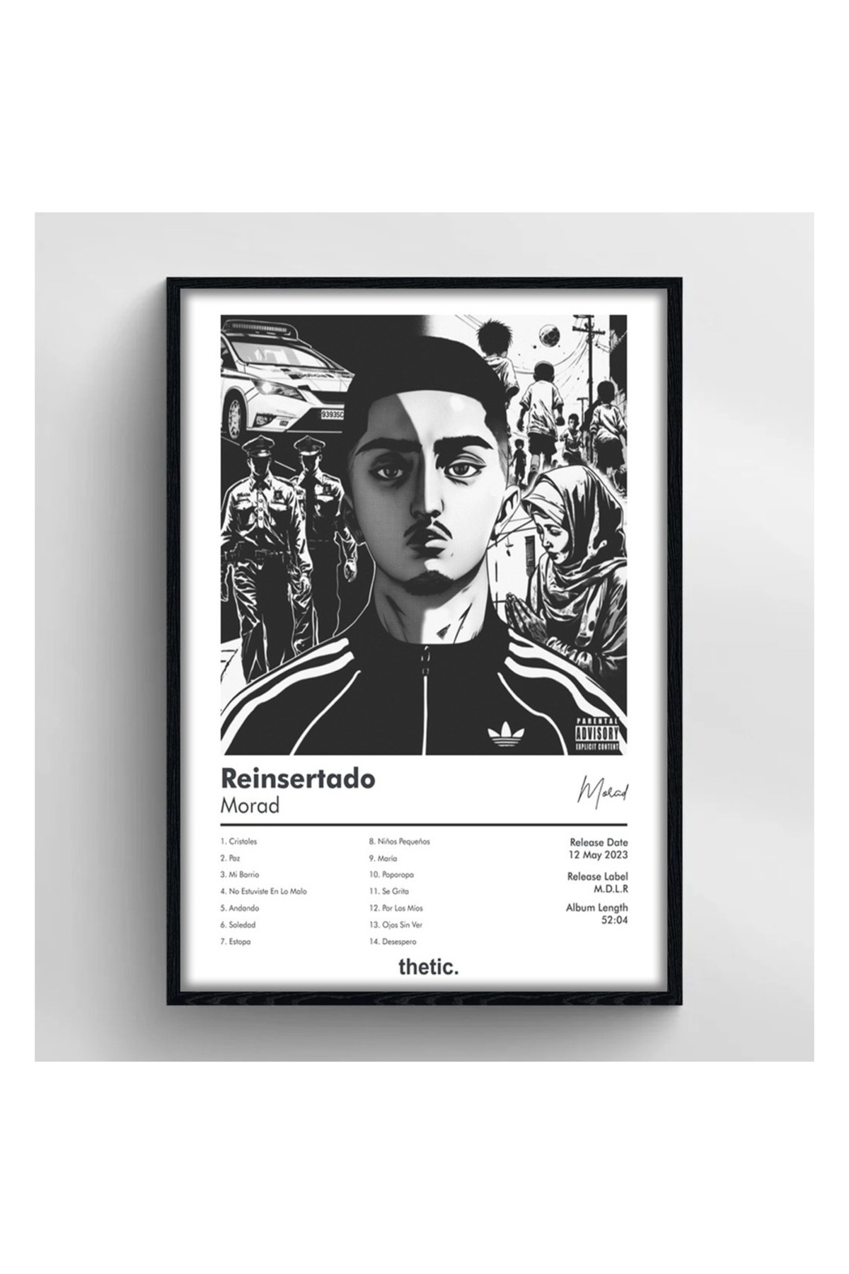 Morad Rapper Poster Thetic Morad Reinsertado Albüm Koleksiyonu PREMIUM Spotify Poster ...