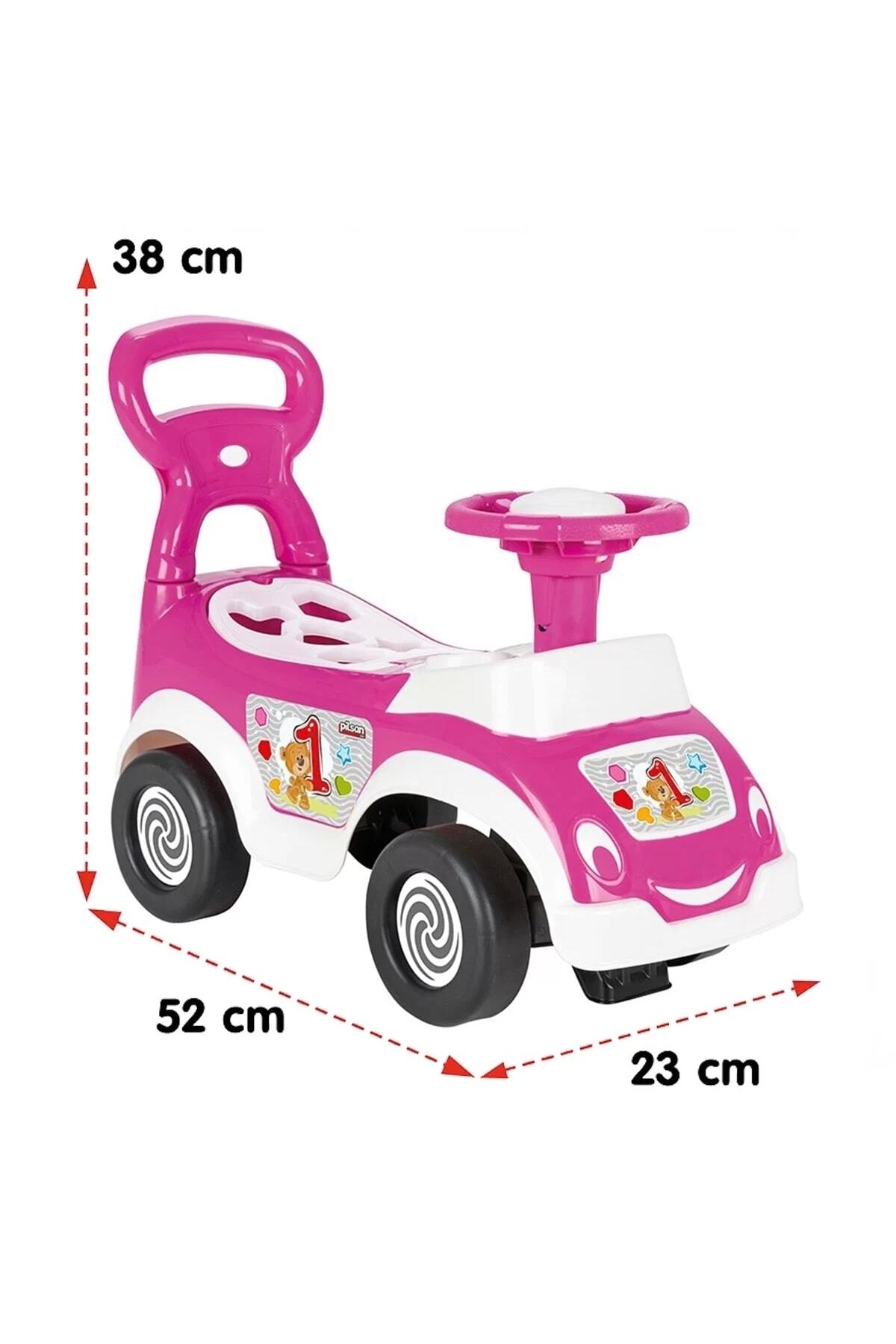 PİLSAN Pembe Ilk Arabam Bebek, Çocuk Ilk Adım Yürüme Arkadaşım Yürüteç Oyuncak Bultak Küp Ilk Bisiklet fotoğrafı 2 (önizleme)