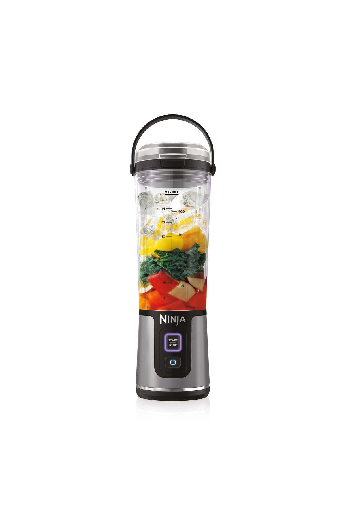 NINJA Taşınabilir Blender530 ml, Kapaklı ve Ağızlı,Kablosuz Blender, Şarj Edilebilir, Smoothie Buz Kırıcı