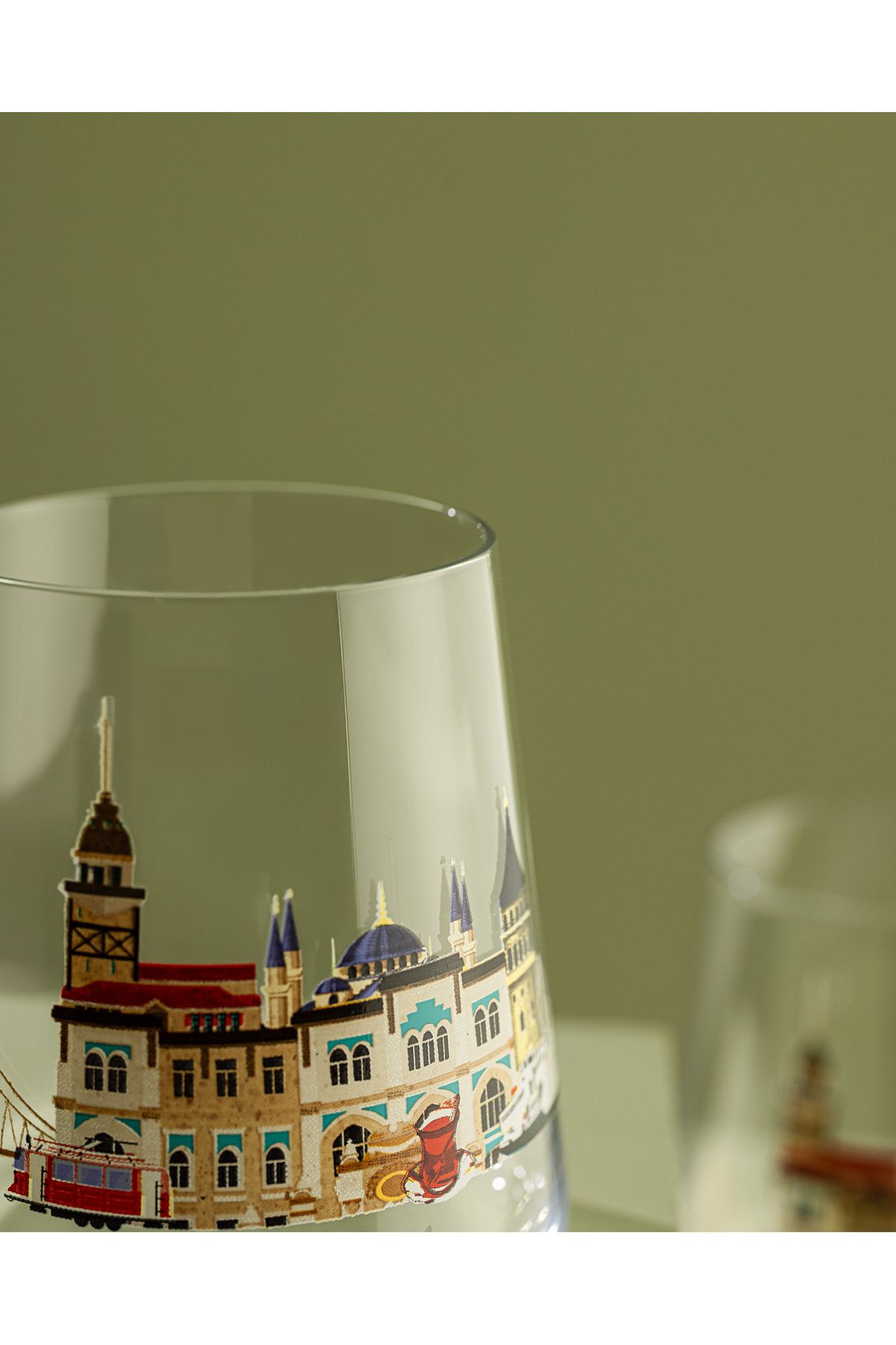 Madame Coco-Istanbul City Set of 2 Water Glasses - Transparent 3
