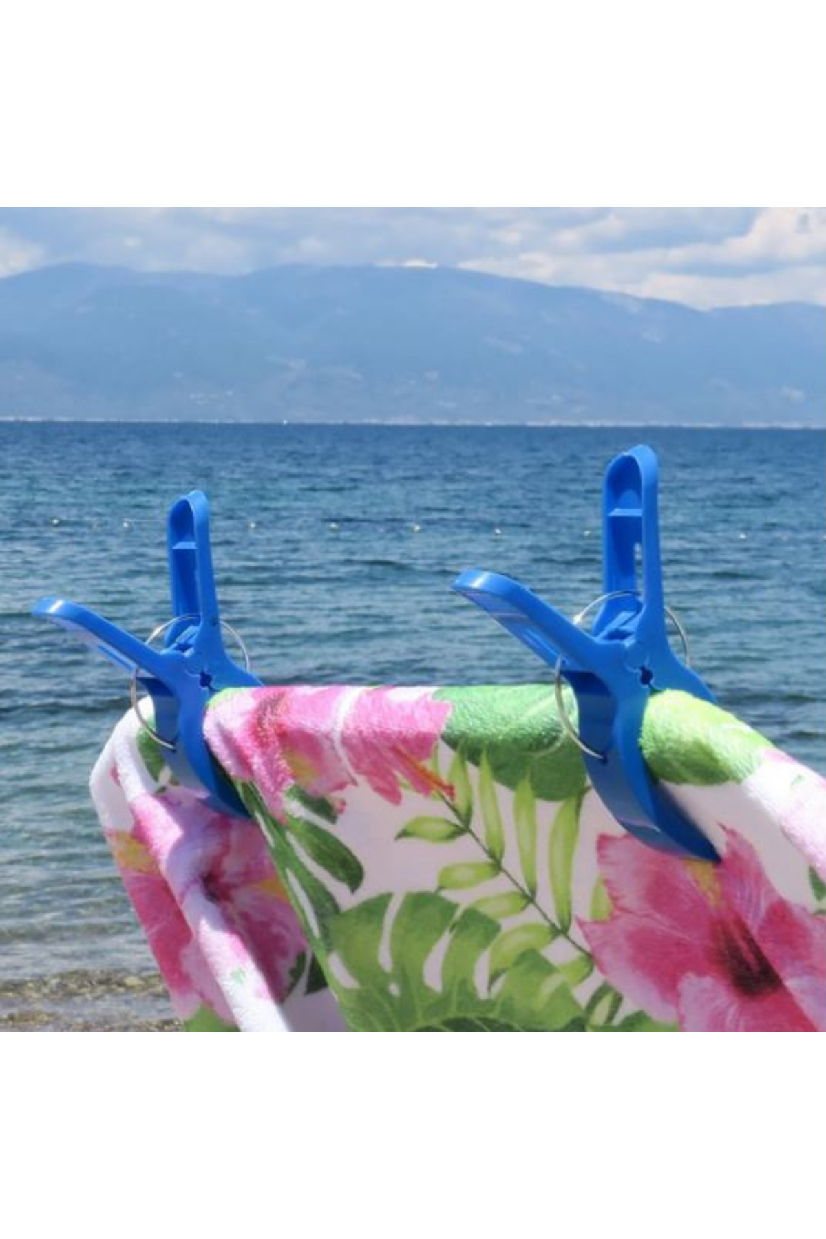 Genel Markalar Beyaz 4'lü Plaj Havlusu Şezlong Sabitleyici Halı Asma Mandalı Havlu Tutucu Plaj Mandalı fotoğrafı 3 (önizleme)