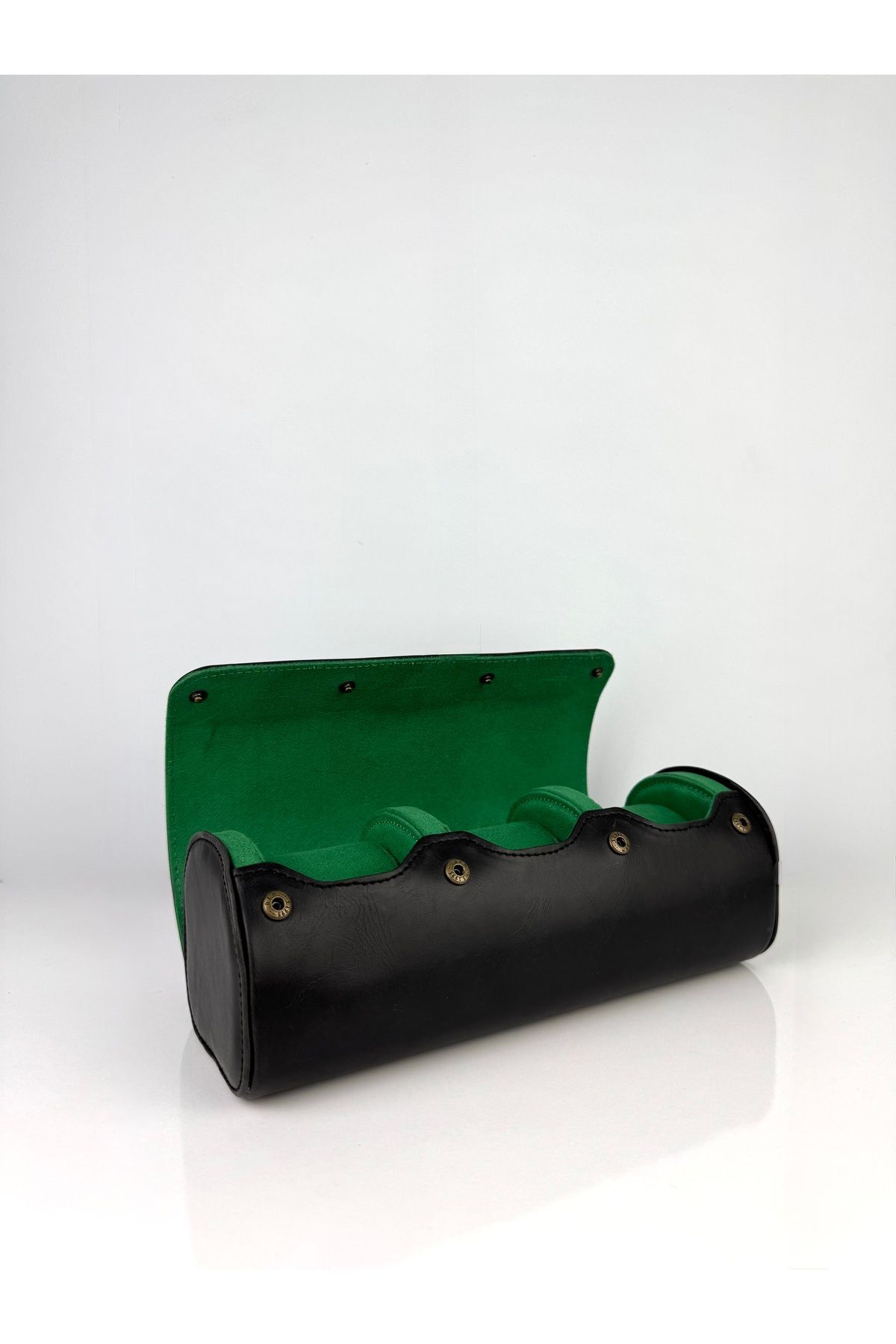 BorinoLeather VİP Saat Kutusu Saat Çantası Deri Roll Üçlü Saat Kutusu