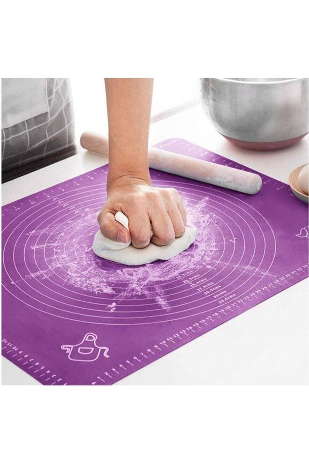 Bay Home Hamur Matı Silikon 45x64 Büyük Boy (MOR RENK)