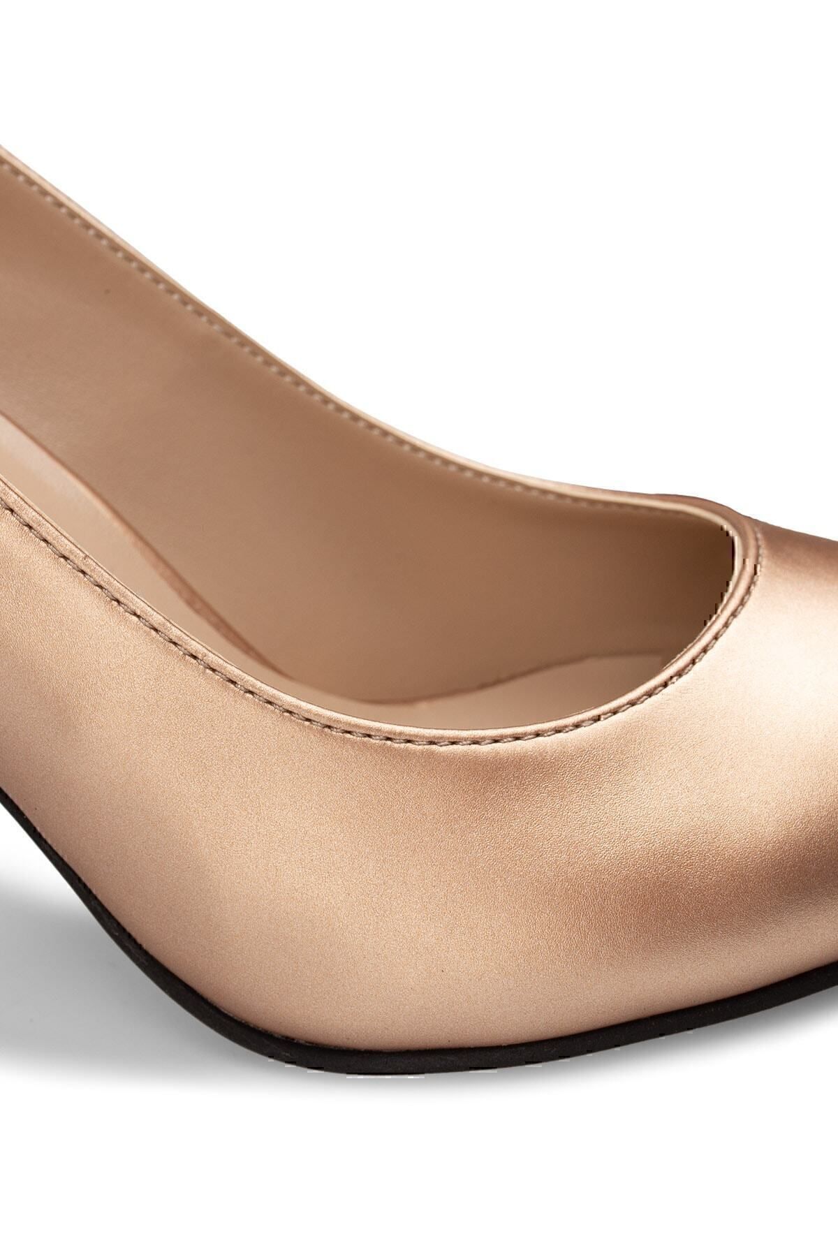 Deery-Pantofi clasici cu toc de damă aurii 02029ZALTM01 7
