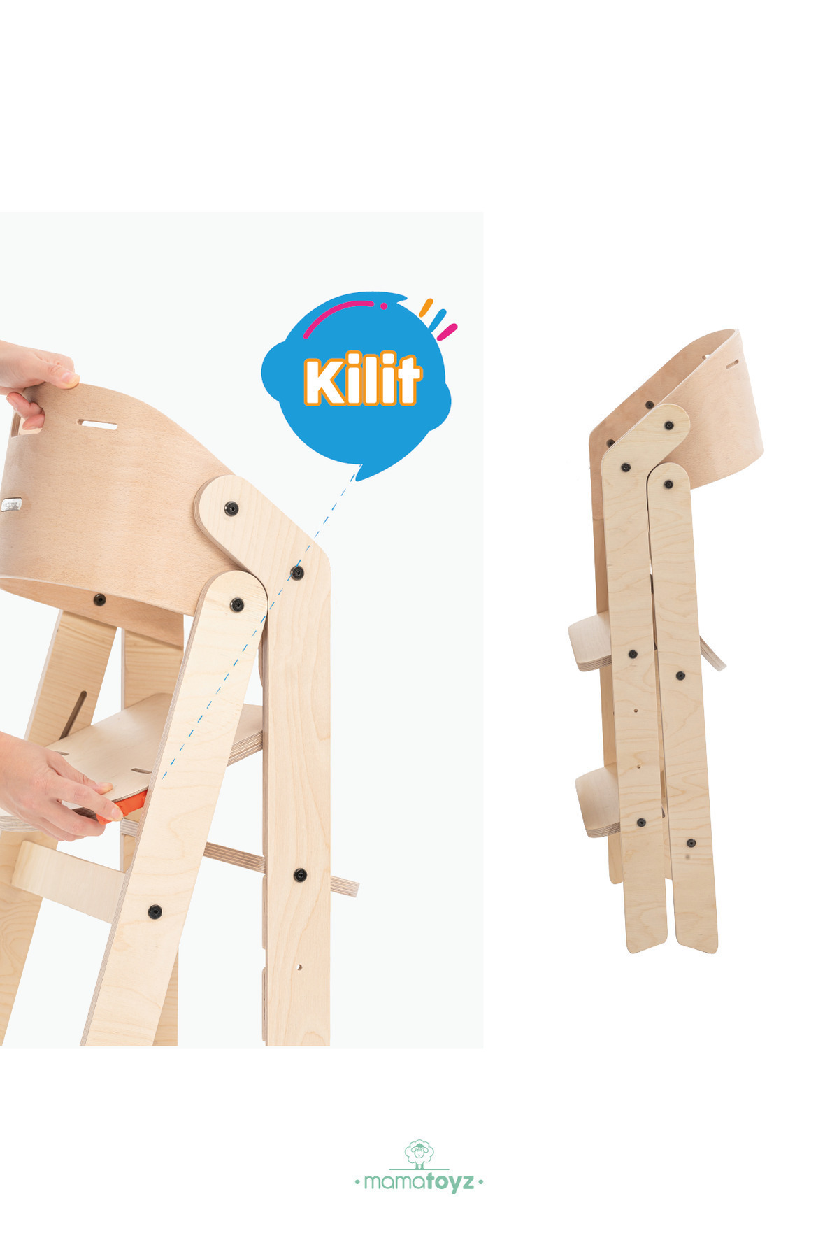 MAMATOYZ 10 Mychair Naturel Renk Only Chair - Sadece Sandalyesi / Mama Sandalyesi