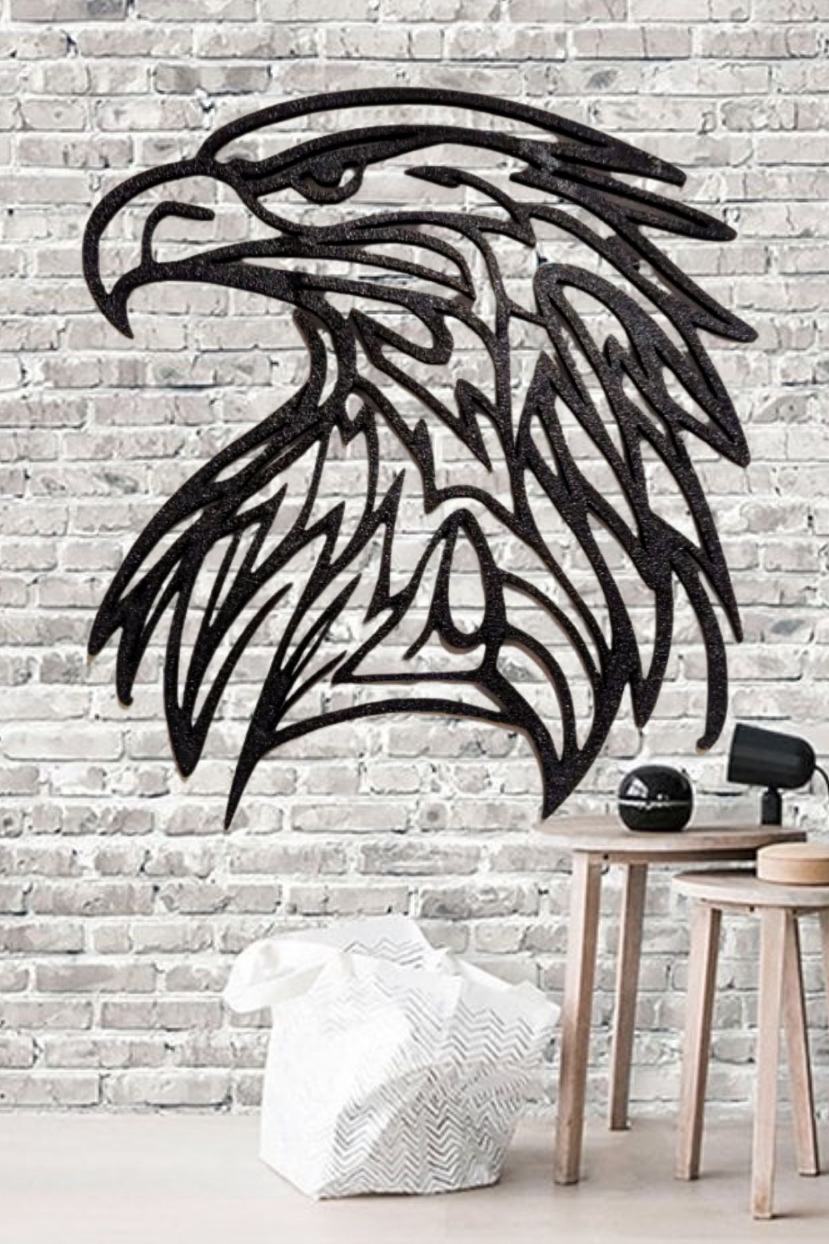 Sapphire 3D Beşiktaş Kartalı Fanatiklere Özel Duvar Figürü 25 Cm (Çerçeve Dahil Değildir)
