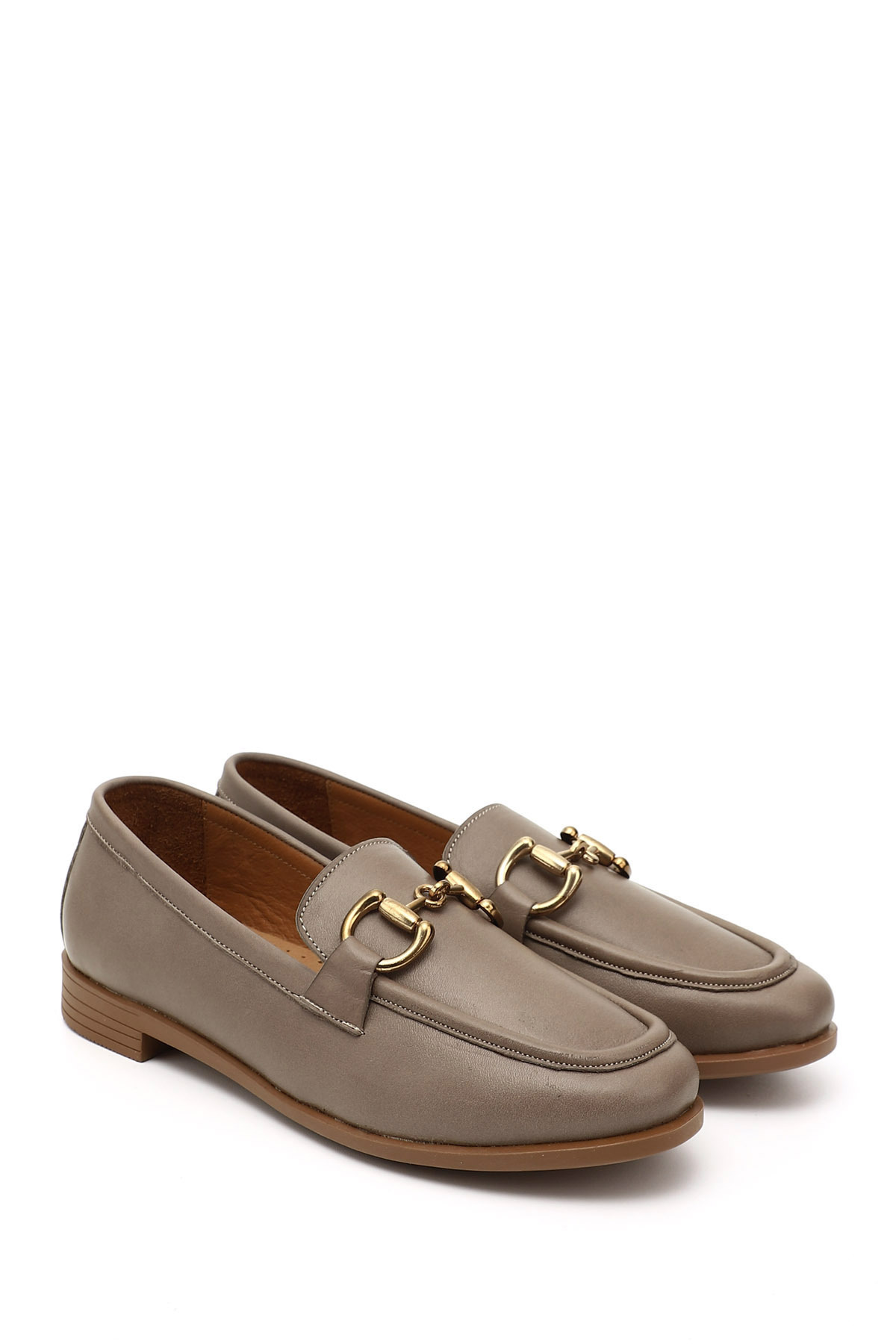 GÖNDERİ(R)-Women / Girls Mink Buckle Genuine Leather Loafer Shoes 2