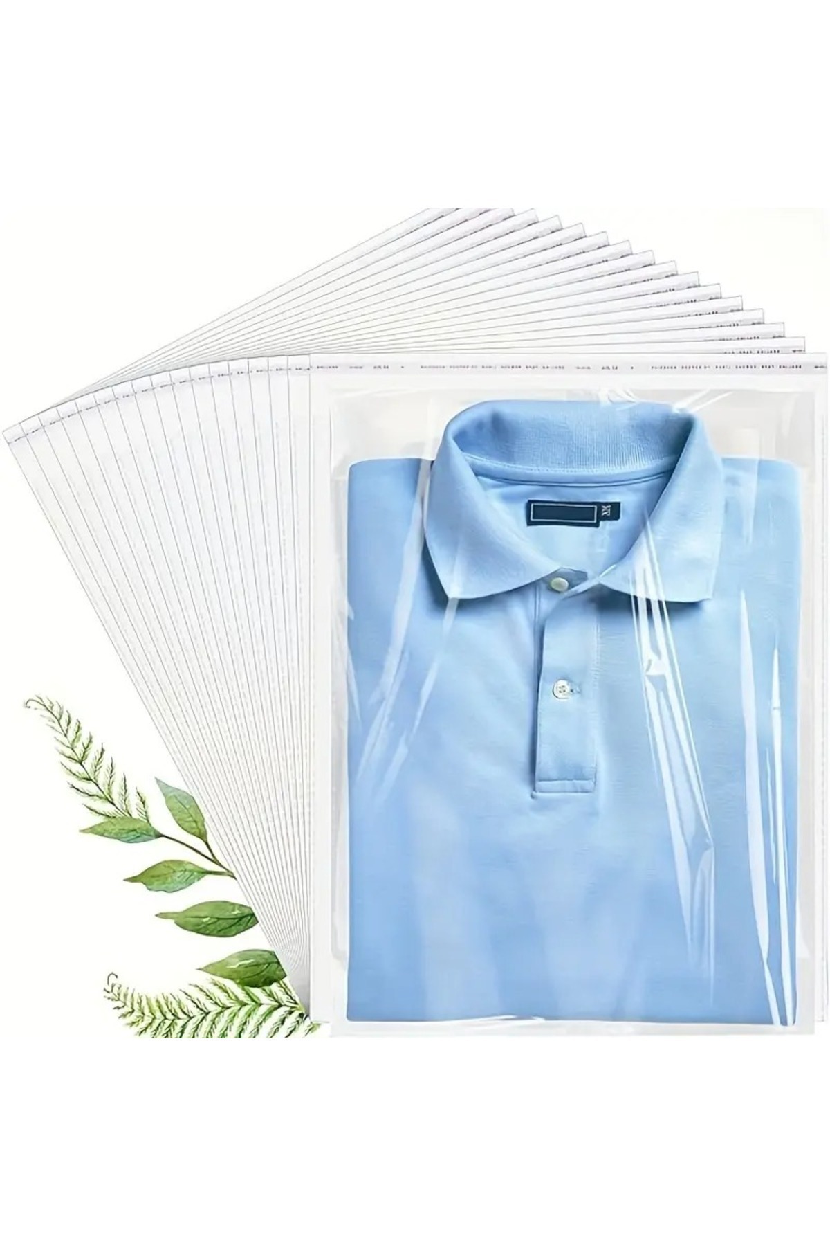 HG AMBALAJ 100 Adet 30x45 Cm Bantlı Opp Jelatin Poşet, Şeffaf Yapışkanlı Poşet ( 30x40*5 Cm Kapak)