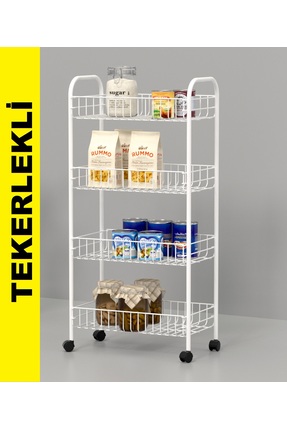 EVA METAL TASARIM Sebze Ve Meyve Sepeti Çok Amaçlı Mutfak Rafı Metal Düzenley...