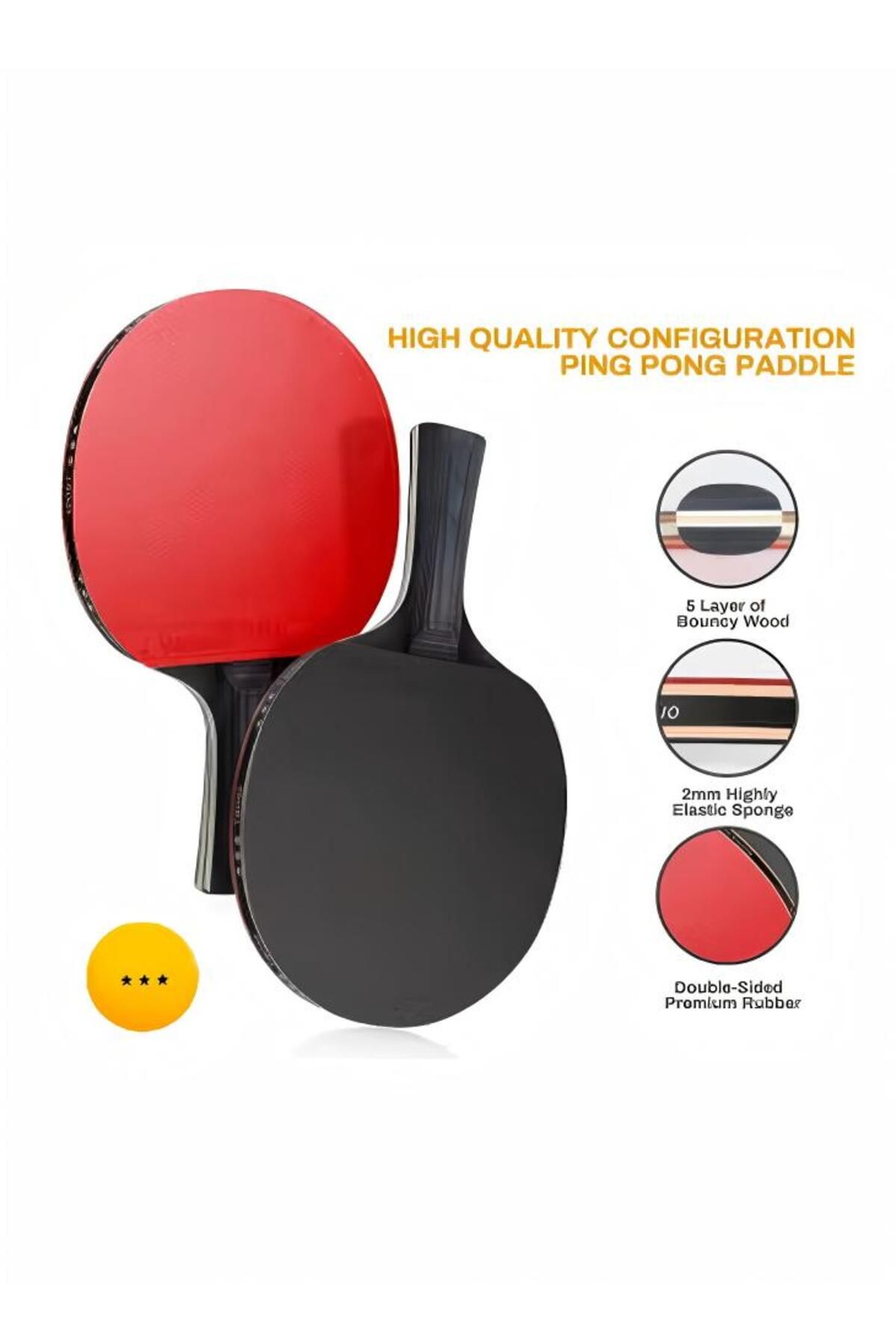 Generic-2-person Table Tennis Racket Set With Storage Box 2