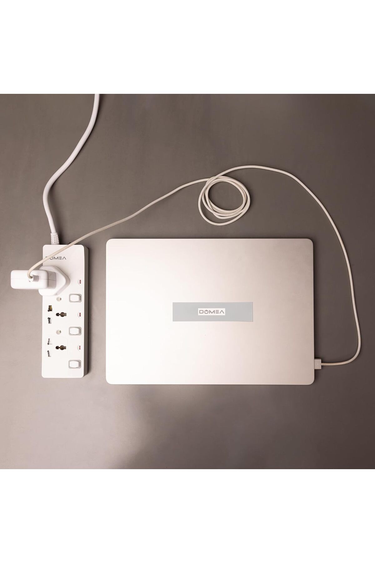 DOMEA-3-Way Power Extension Strip with Individual Switches, Universal Socket Design, 3-Meter Cable - 7