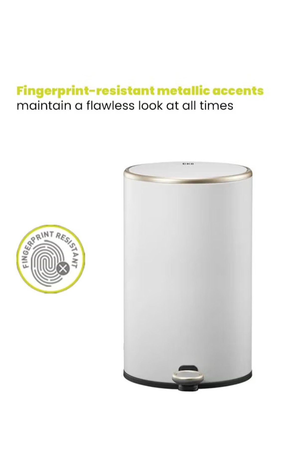 EKO-Cosmo Series | Brushed Matte Finish | Soft-closing | Fingerprint-resistant | Round Deluxe Pedal Bin 6