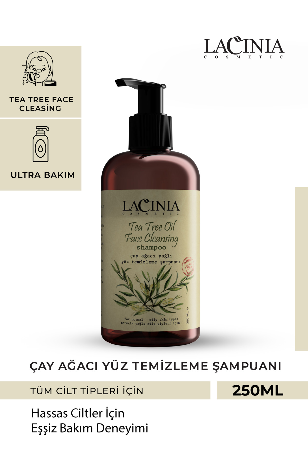 Lacinia Lacına Çayağacı Yağlı Yüz Temizleme Şampuanı 250 ml
