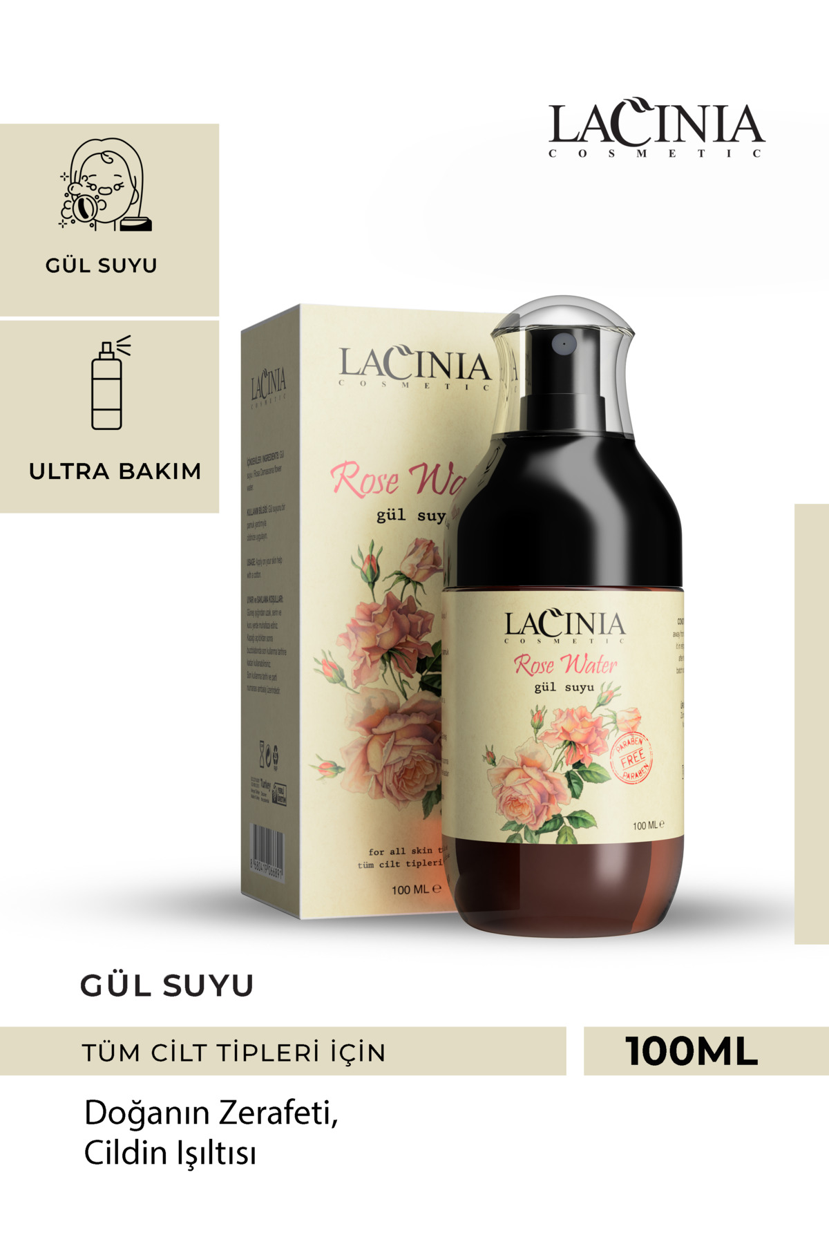 Lacinia گلاب طبیعی ۱۰۰ میلیلیتری — NRM043