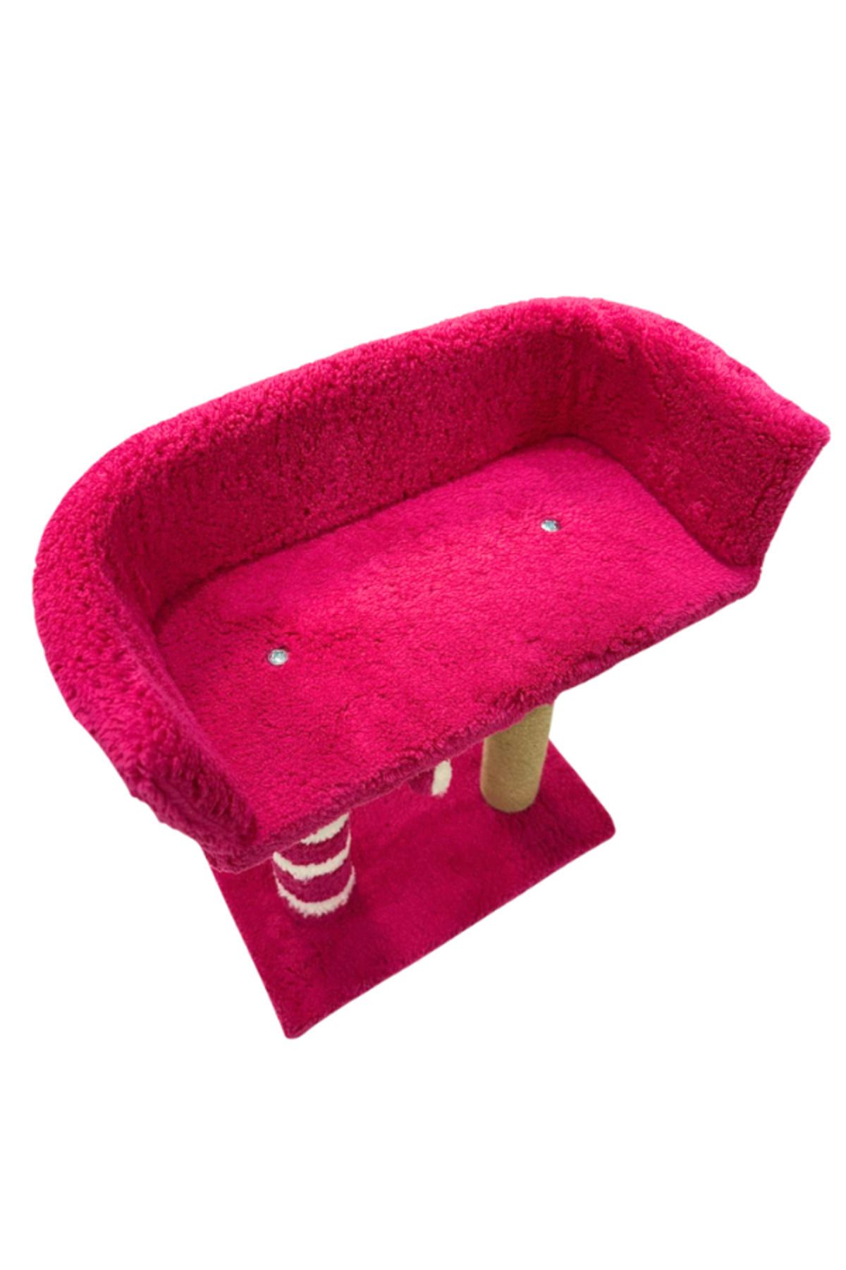 Komano Pontika-Plush Textured Soft 2 Layer Sleeping-Playing Cat Scratching Board 55cm |   Toy Gift! 4