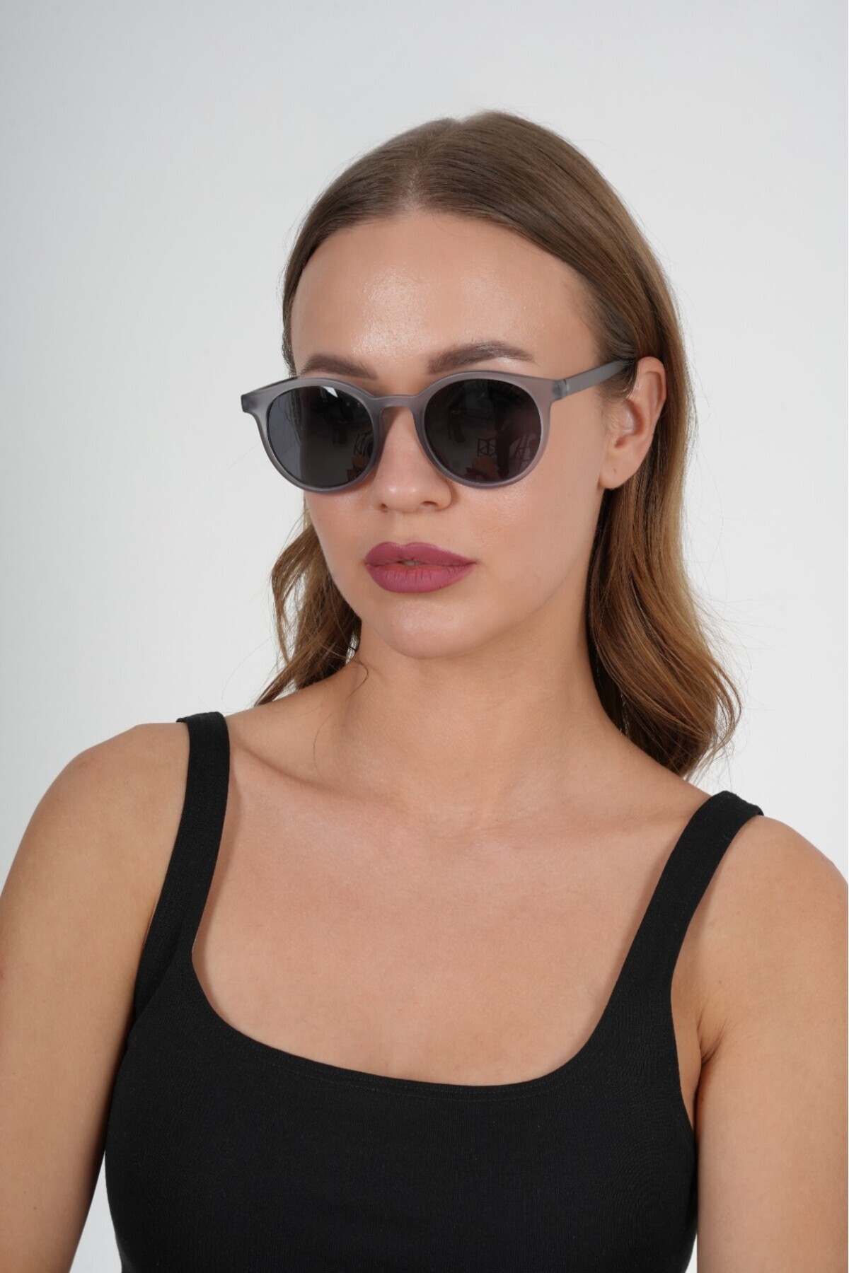 JULIANO-Gray Round Smoked Juliano Sunglasses 2