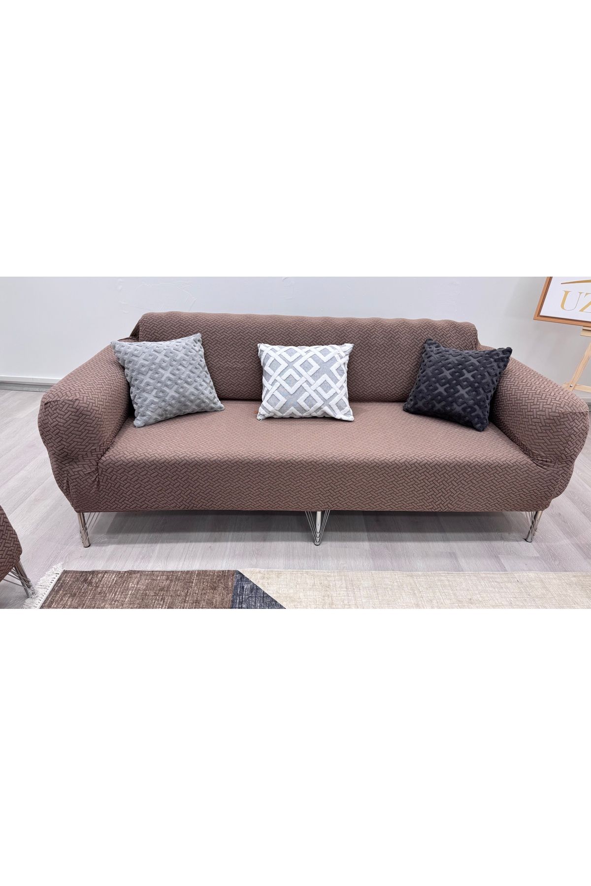uzhanem-Seat Cover Sofa Cover 1 Piece Lycra for 3 Seater Seats High Quality 3