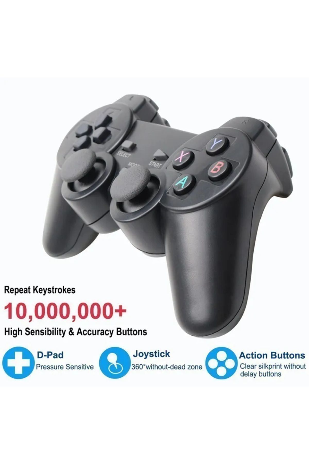 TECTINTER-2 Pcs 2.4ghz Wireless Gamepad No Delay Game Controller For Pc Android Tv Controle 8