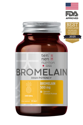 Tennen Nutrition Bromelain 500 mg | Üstün Enzim Aktivitesi 2400 GDU/Gr | Quer...