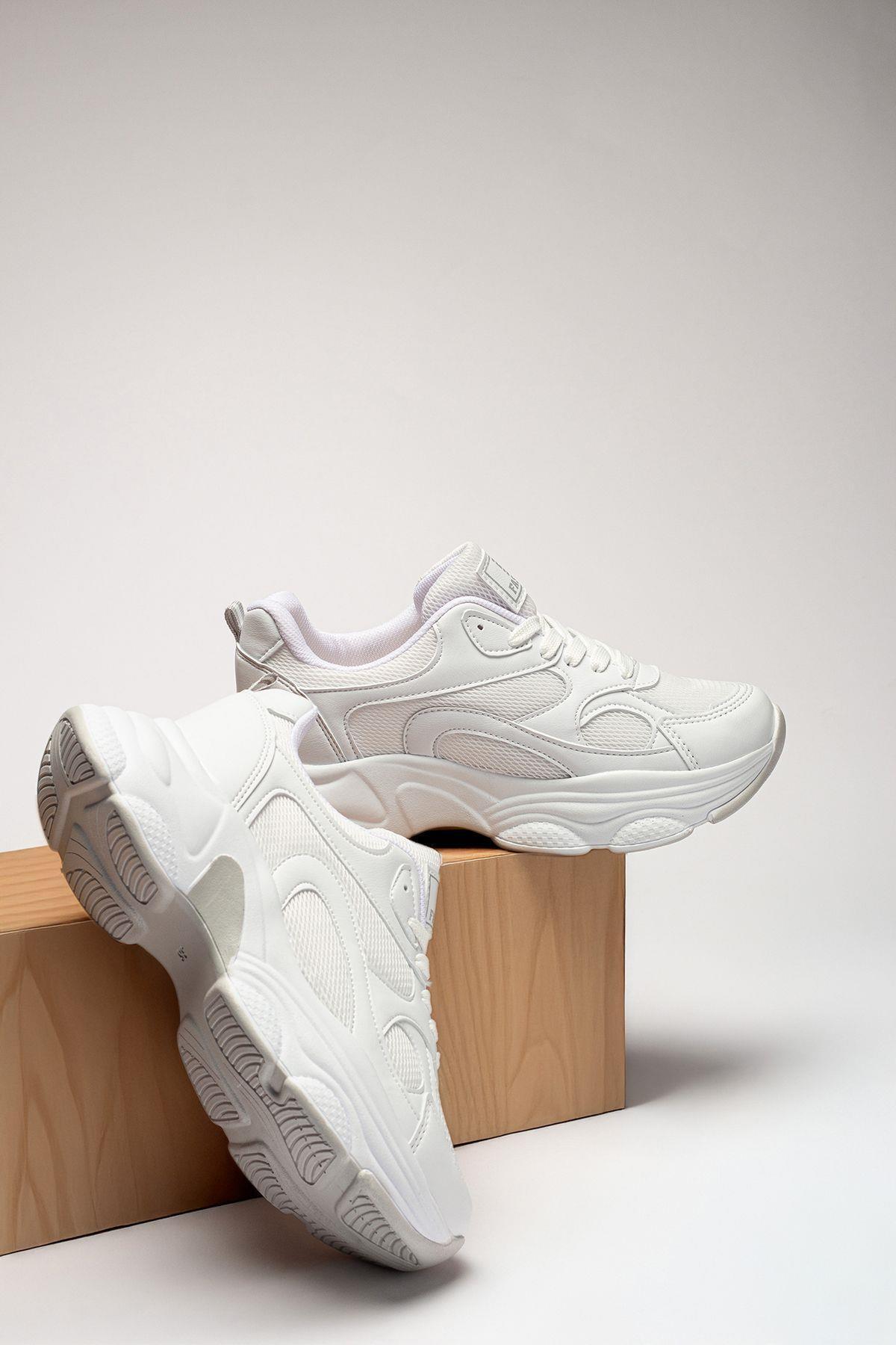 lady classy  Kadın Günlük Faylon Taban Rahat Kalıp Yürüyüş ve Ortopedik Spor Ayakkabı - Görsel 4