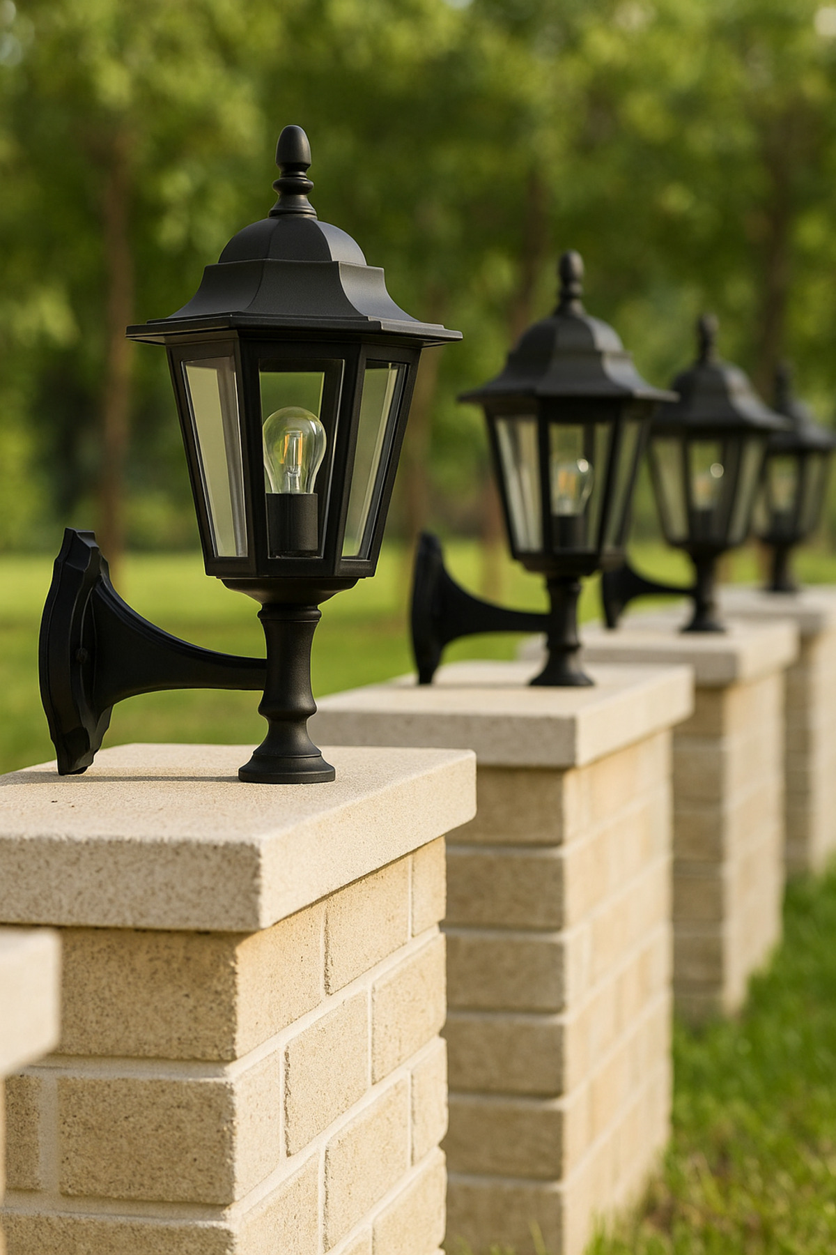 ga gözde aydınlatma DUVAR ALTIGEN FENER SİYAH