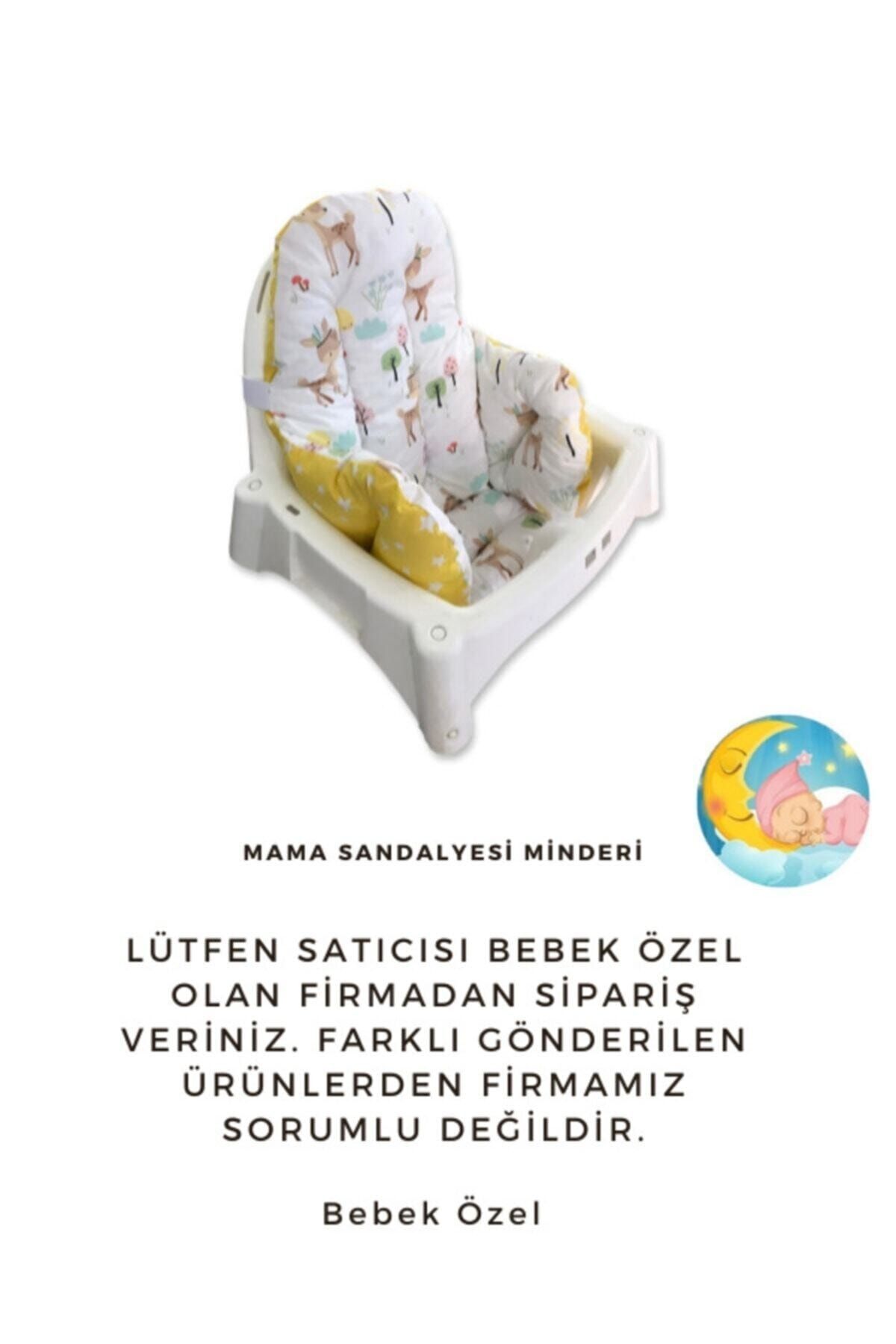 Bebek Özel Pamuklu Bebek Çocuk Mama Sandalyesi Minderi Karaca Sarı fotoğrafı 4 (önizleme)