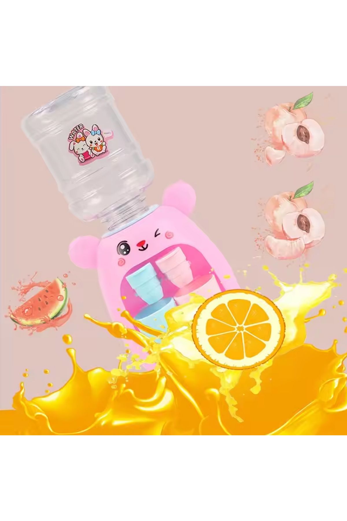 Choice-Pink Kids Role Play Kitchen Toy Set 1pc, Pretend Play Water Dispenser With Faucet - Mini Dollhouse P 4