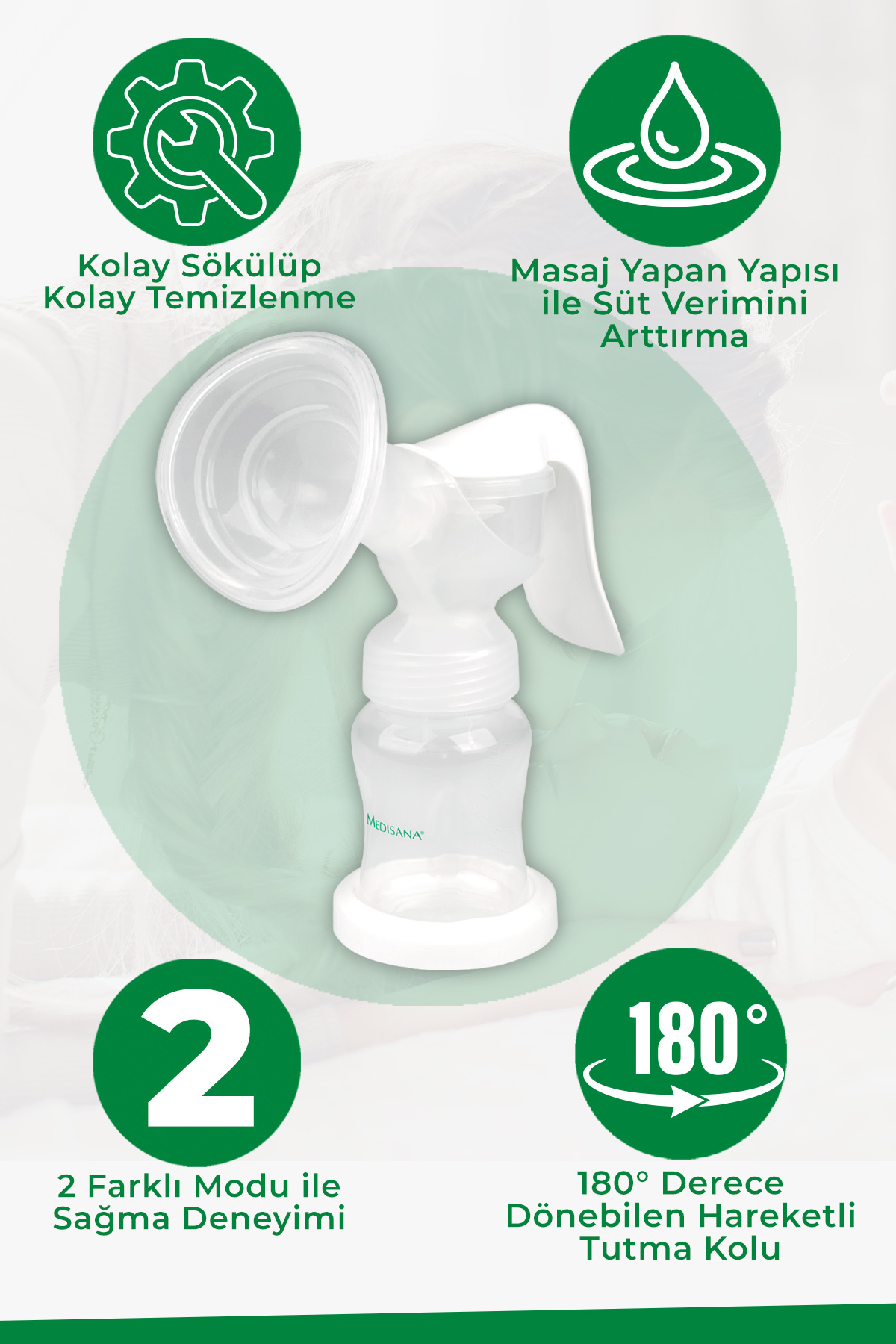 medisana 48810 Bpa Free Manual Süt Göğüs Pompası fotoğrafı 4 (önizleme)