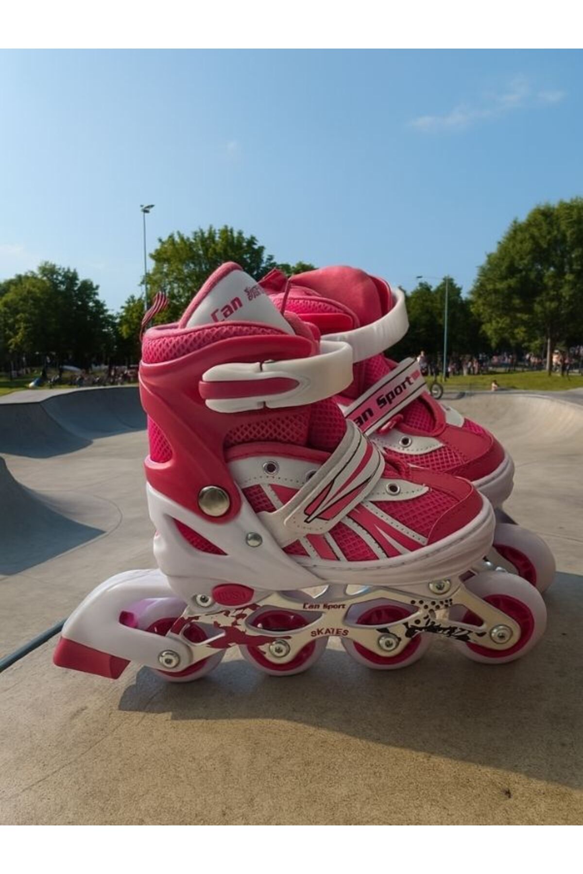 NUNU-Adjustable-Lighted-One Row and Double Row Useable Skating 35-38 Number 3