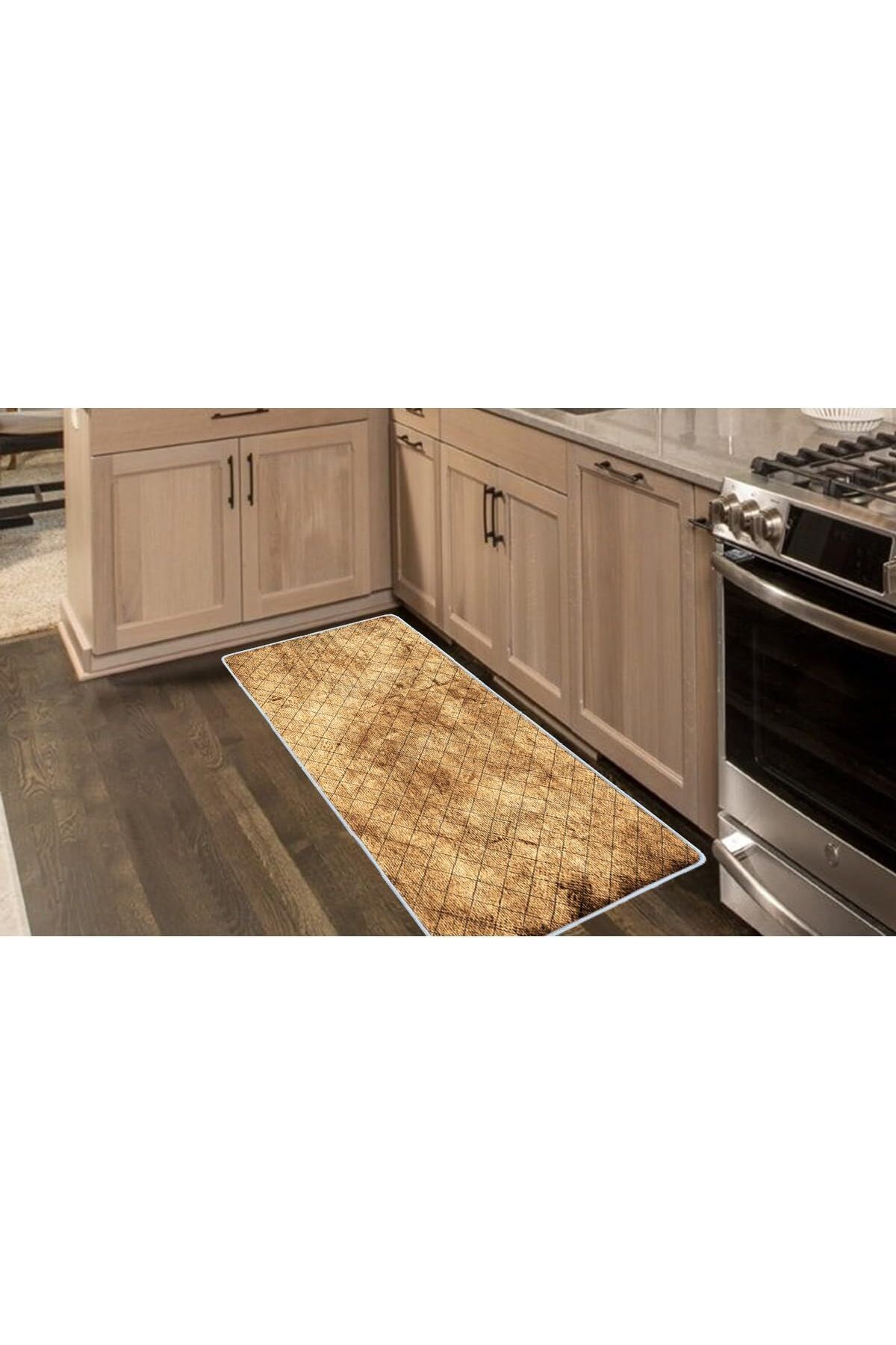Mena Rise BlackShop Carpet Kaymaz Taban Tezgah Önü Mutfak Paspası 75x150 cm No: 681 1064272
