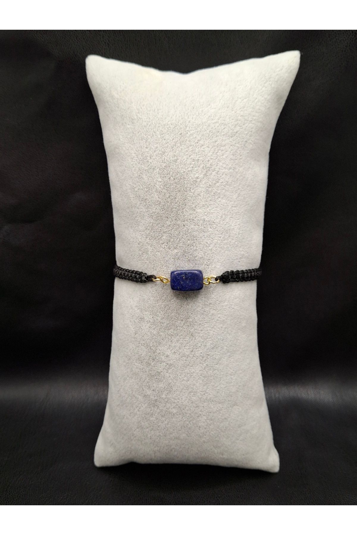 Han Ticarethane Lapis Lazuli Doğal Taş Makrome Örgü Bileklik