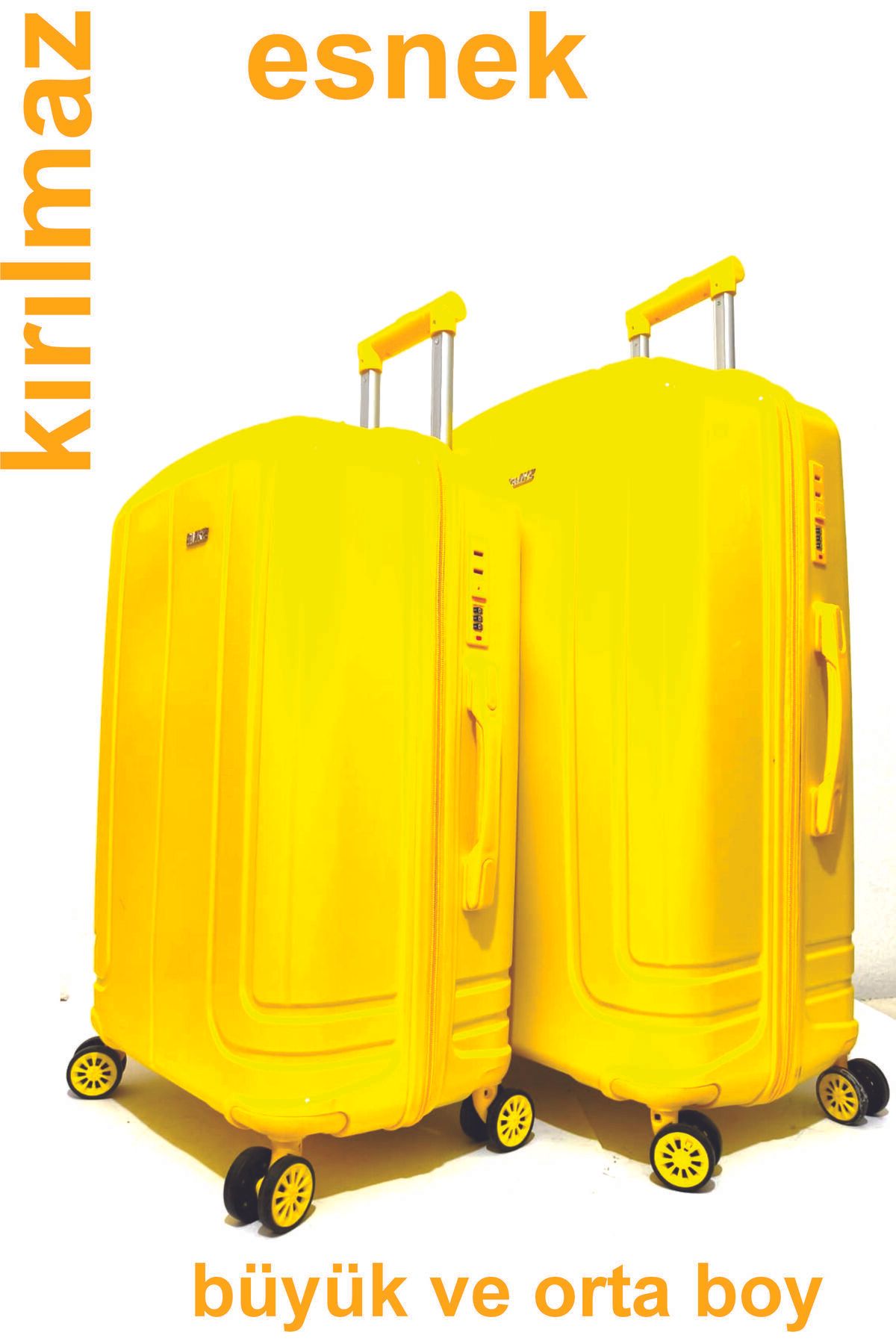 Captivex PAİKE--PP POLİKARBON--ESNEK SİLİKON--ÜSTÜN KALİTELİ--BÜYÜK VE ORTA BOY VALİZ
