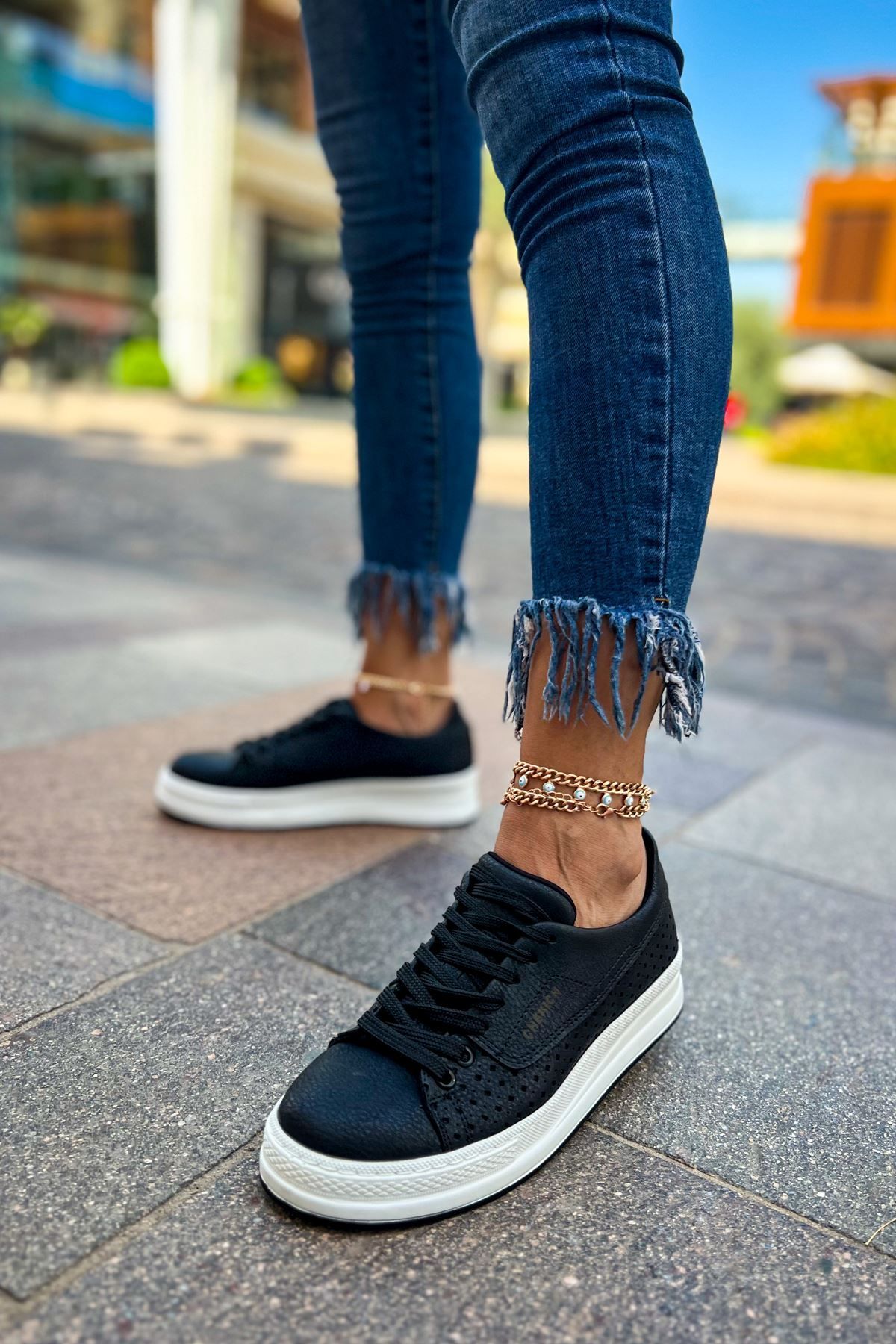 Pink Stil CH043 CBT Cowien Kadın Ayakkabı SIYAH