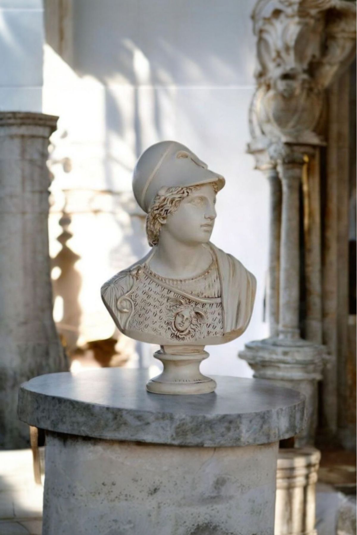 Harmoni Art Dekoratif Athena Büst/Heykel