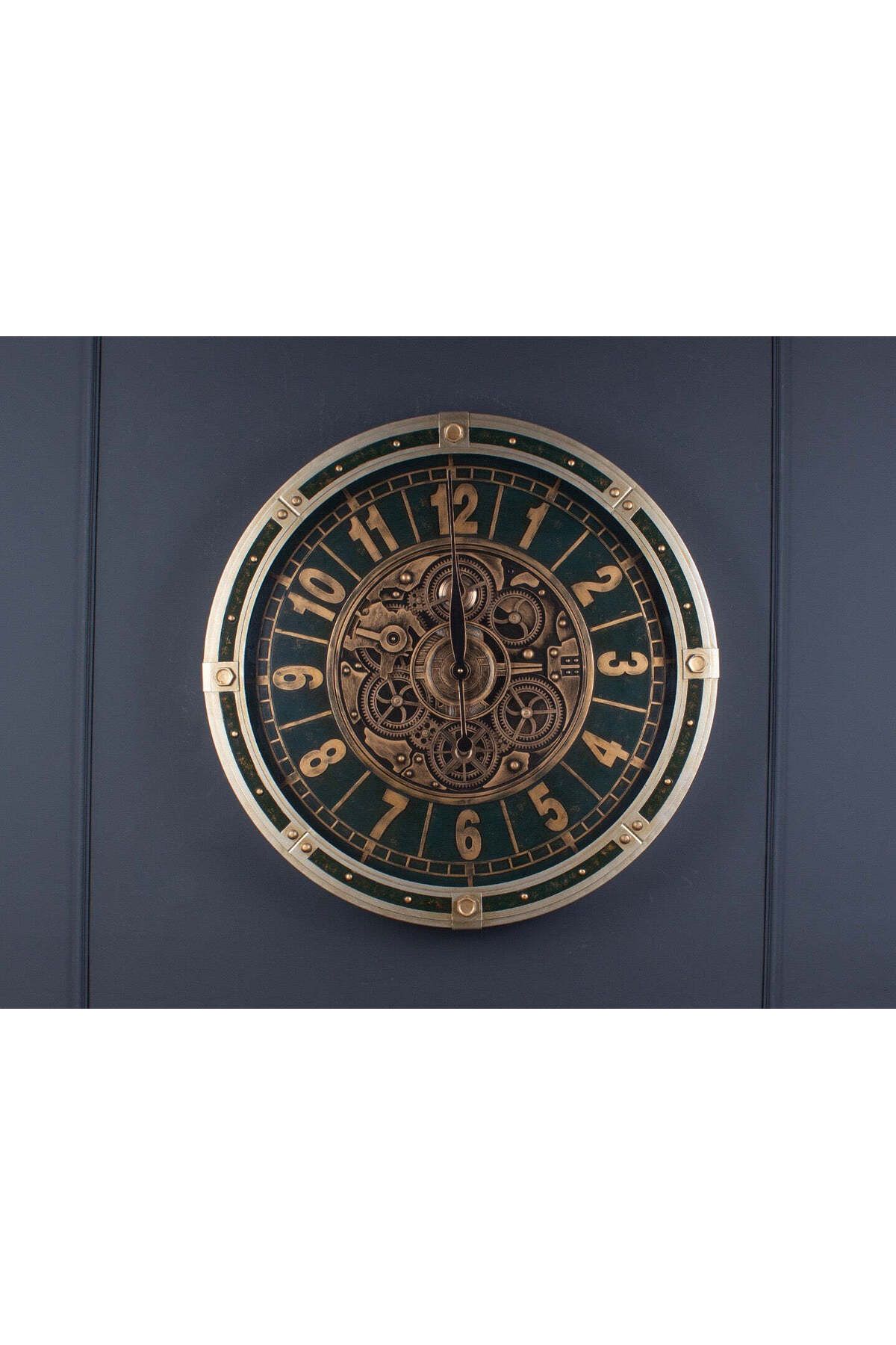 YASAR CONCEPT Horizia Metal Çarklı Duvar Saati 70 Cm