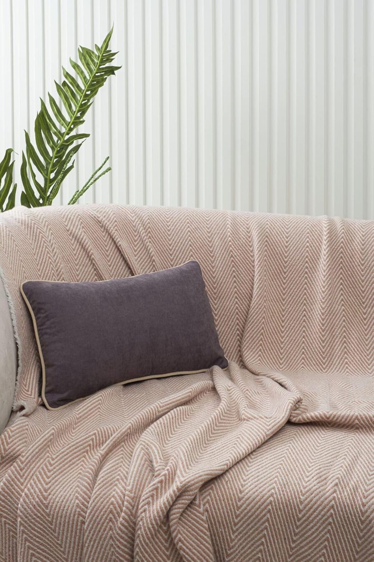 Mena Rise BlackShop HOME Gri Panorama Krem Biyeli Kırlent Kılıfı 3 Farklı Biye Seçeneğiyle, 45 x 45, O2
