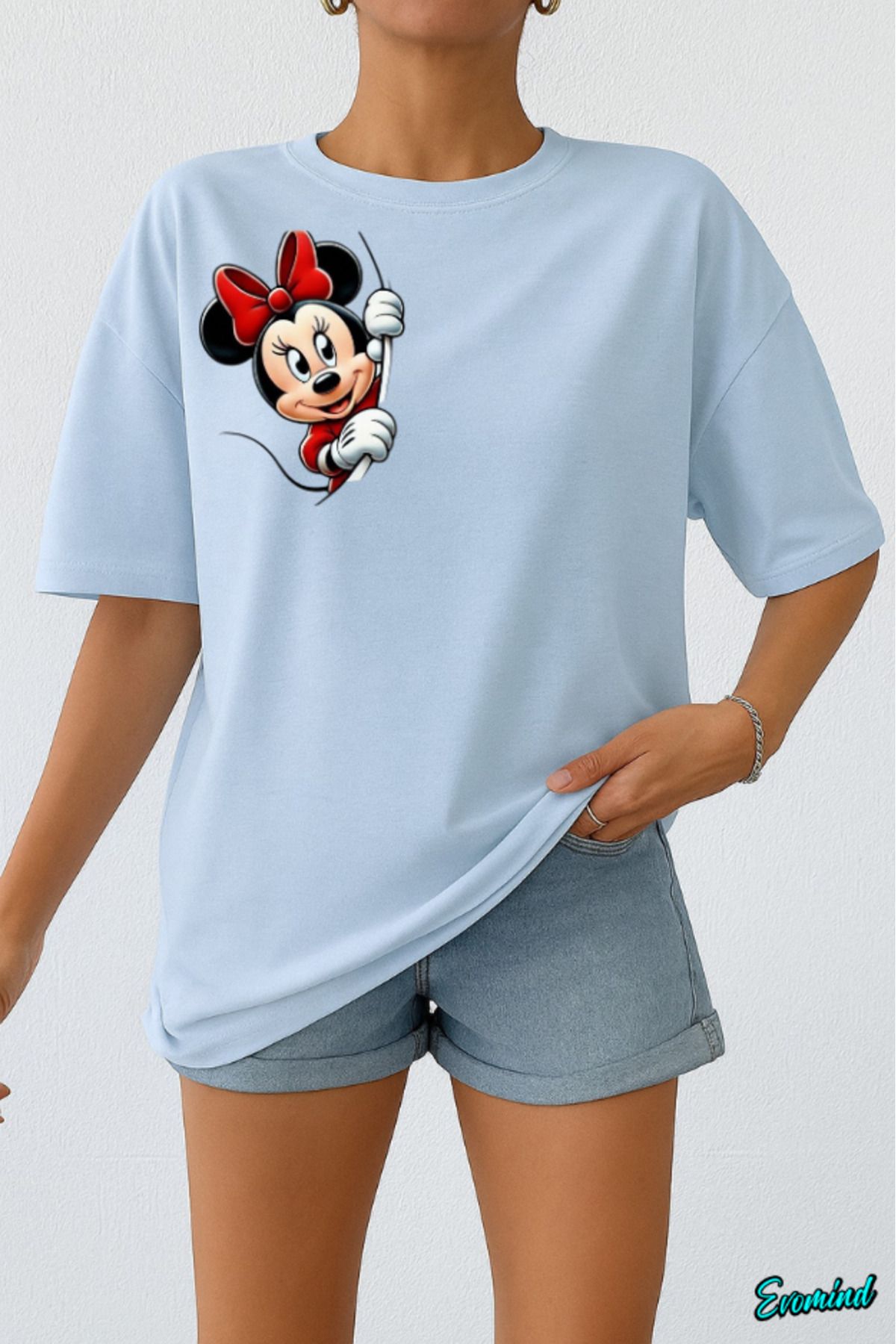 Evomind Çizgi Karakter Baskılı Unisex T-shirt
