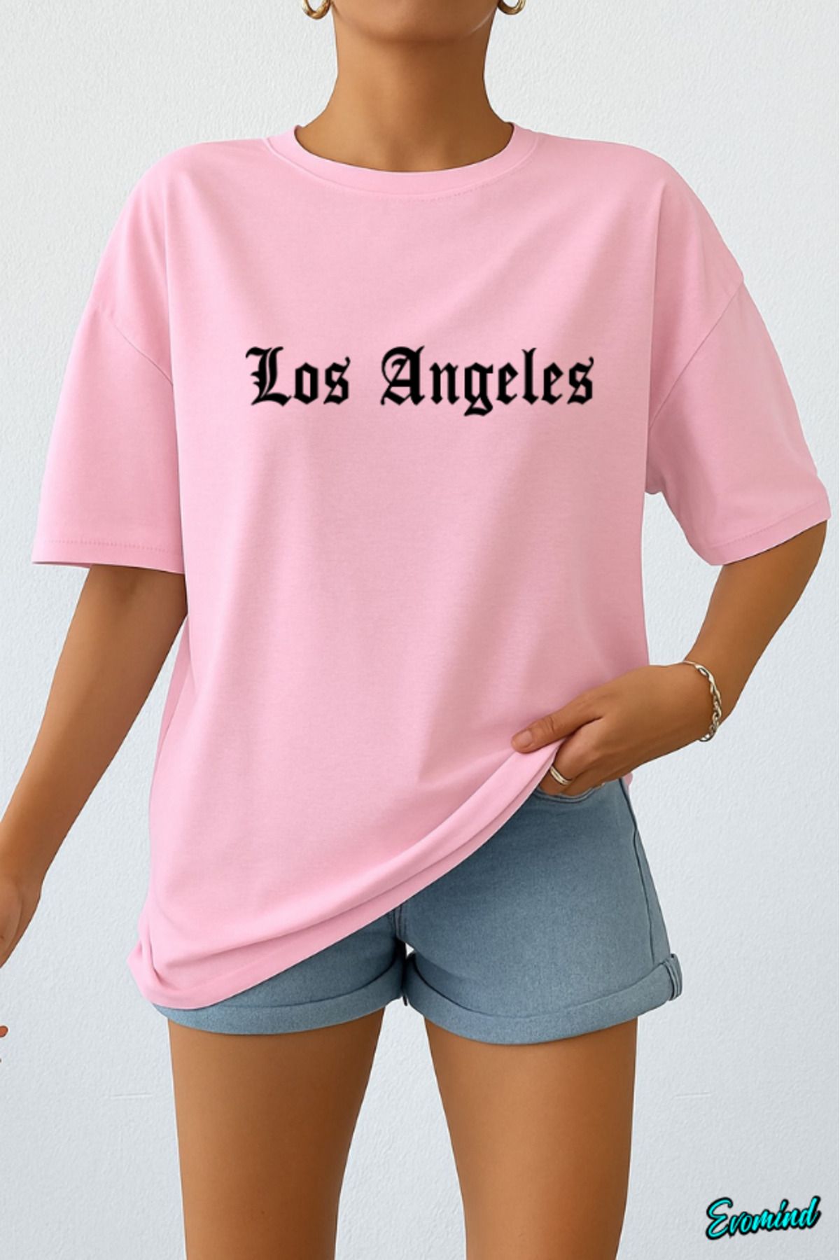Evomind Los Angeles Baskılı Unisex T-shirt