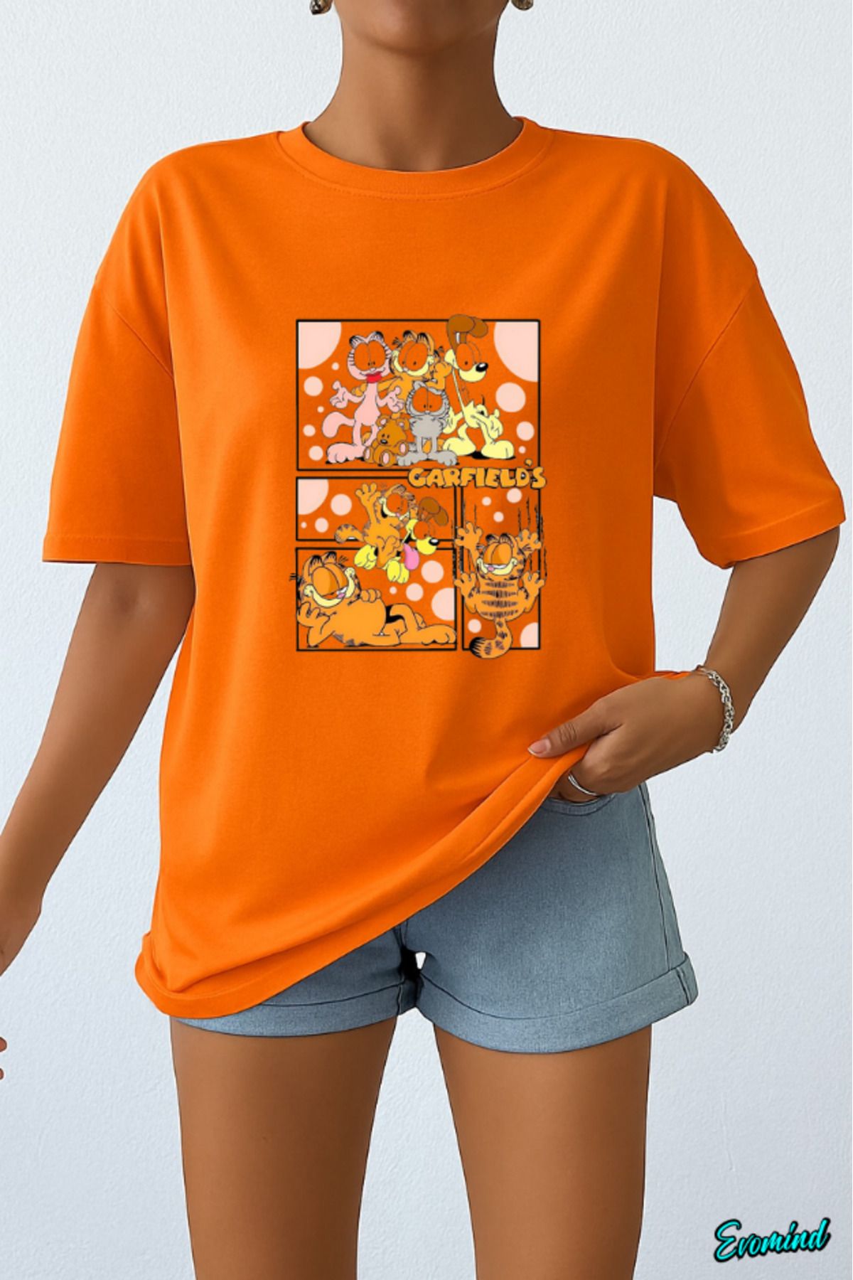 Evomind Çizgi Karakter Baskılı Unisex T-shirt