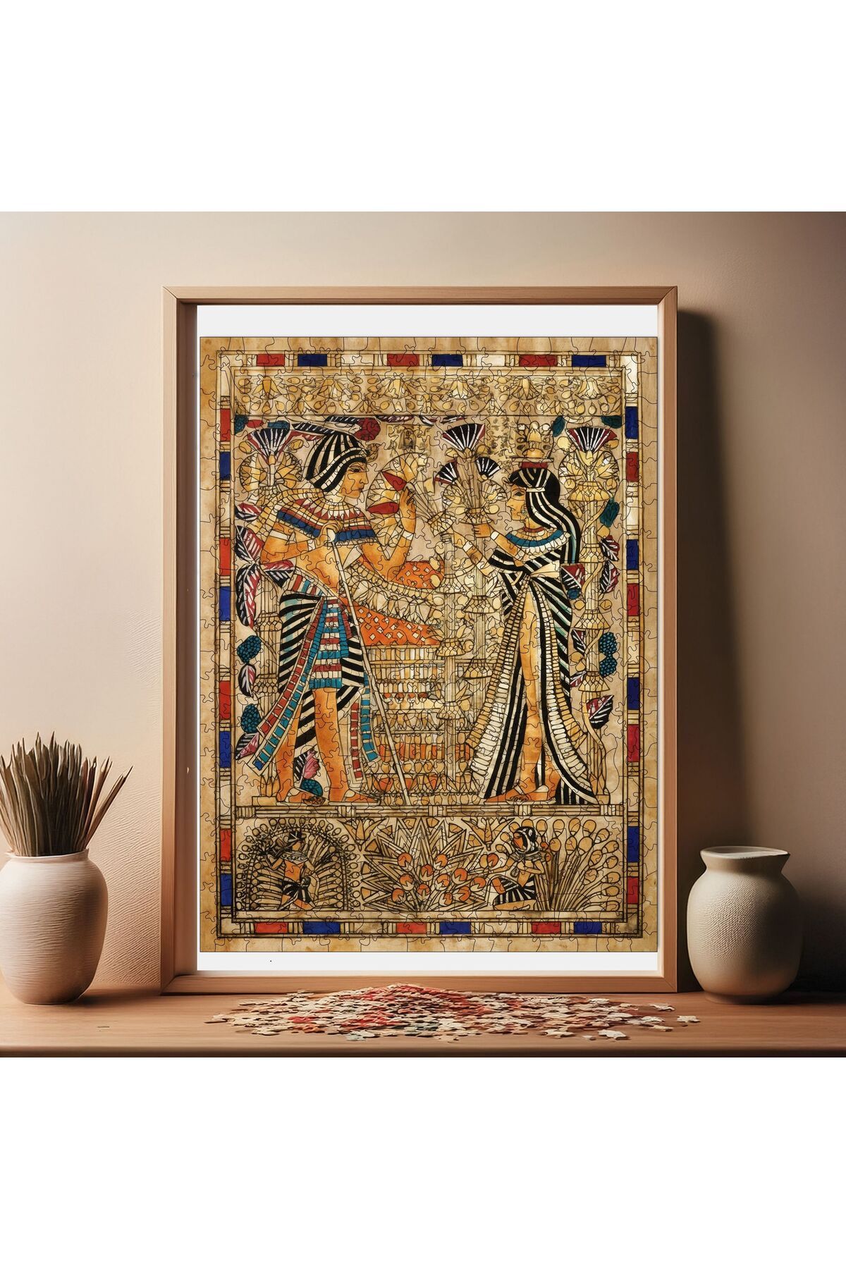 Pinecone-بازل خشبي اgyptian القديم لغز مجزأ فريد من نوعه 450 قطعة 29x39 سم R1-19 3