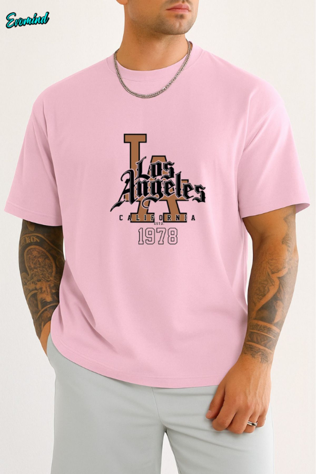 Evomind Los Angeles Baskılı Unisex T-shirt