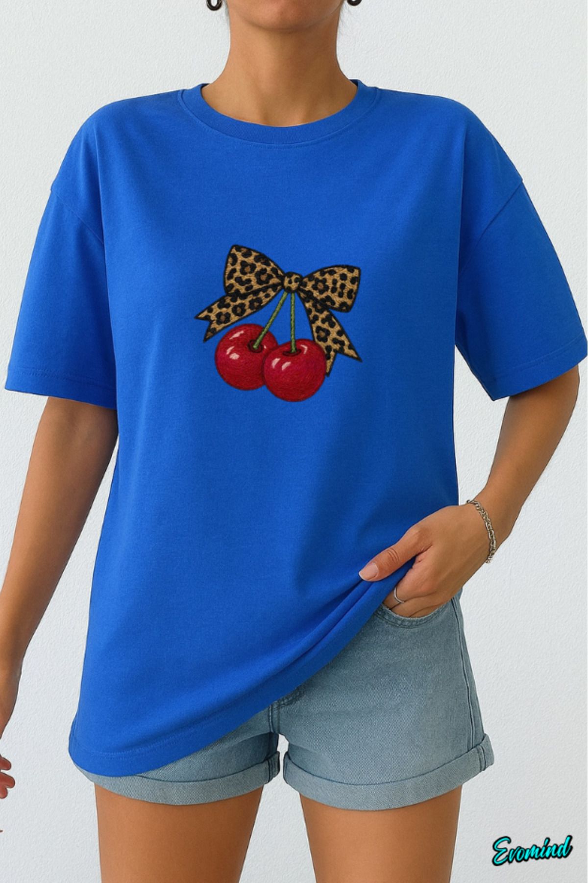 Evomind Kiraz Baskılı Unisex T-shirt