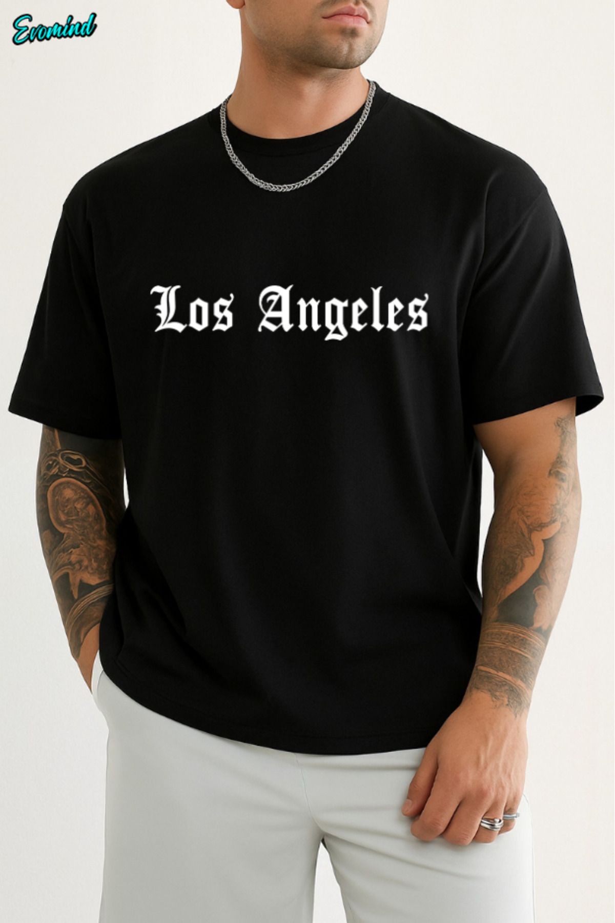 Evomind Los Angeles Baskılı Unisex T-shirt