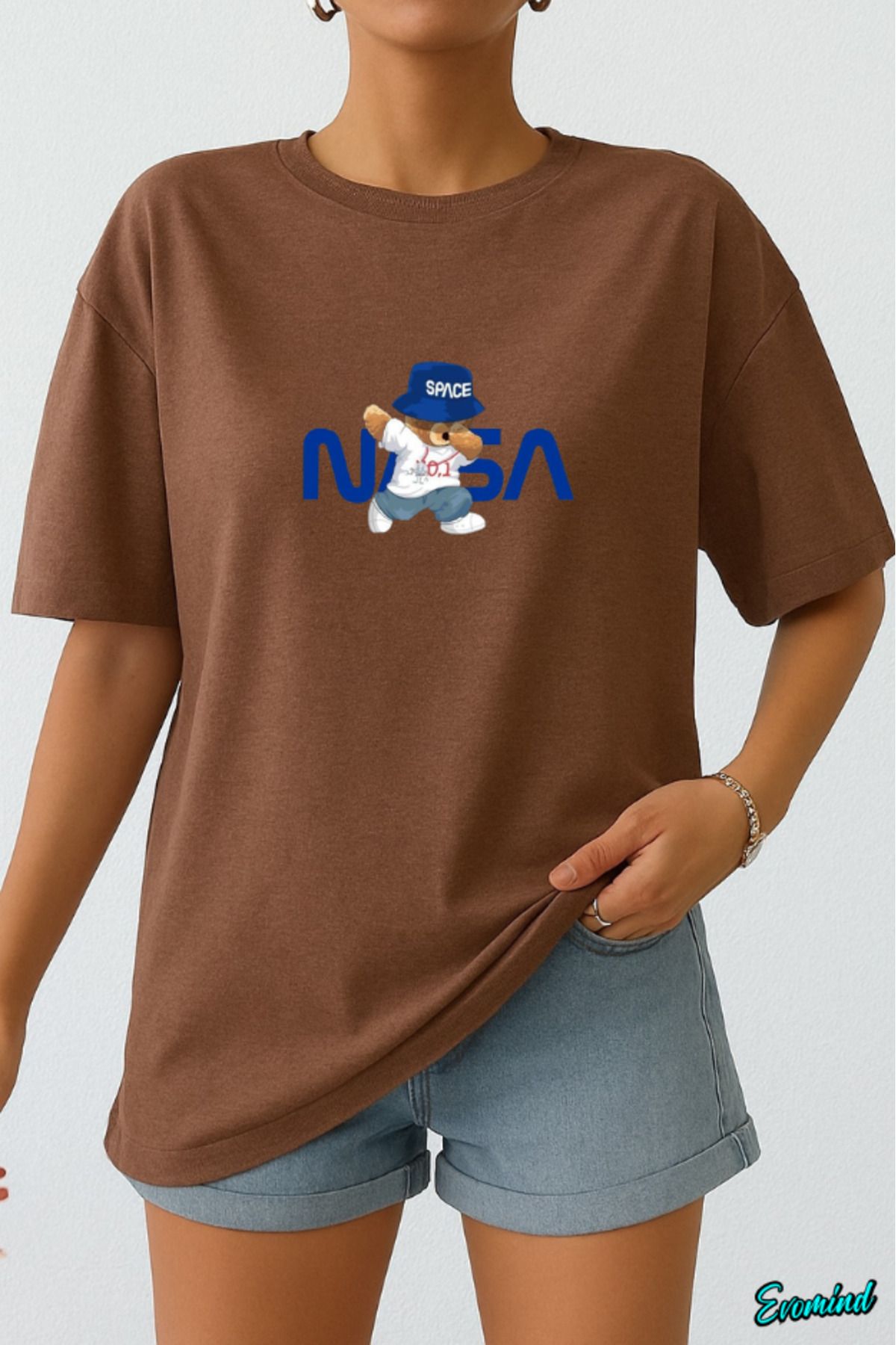 Evomind Nasa Baskılı Unisex T-shirt