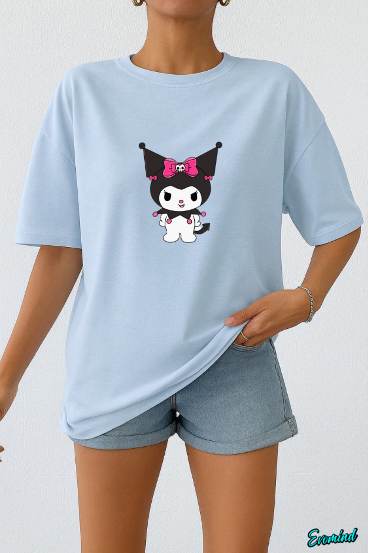 Evomind Çizgi Karakter Baskılı Unisex T-shirt