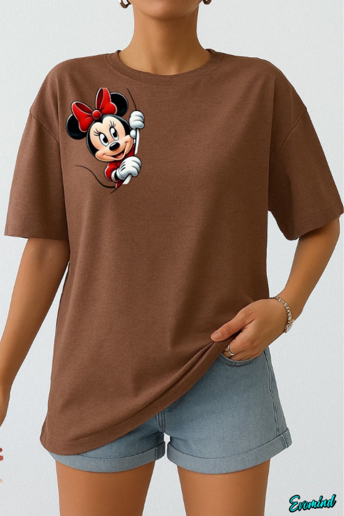 Evomind Çizgi Karakter Baskılı Unisex T-shirt