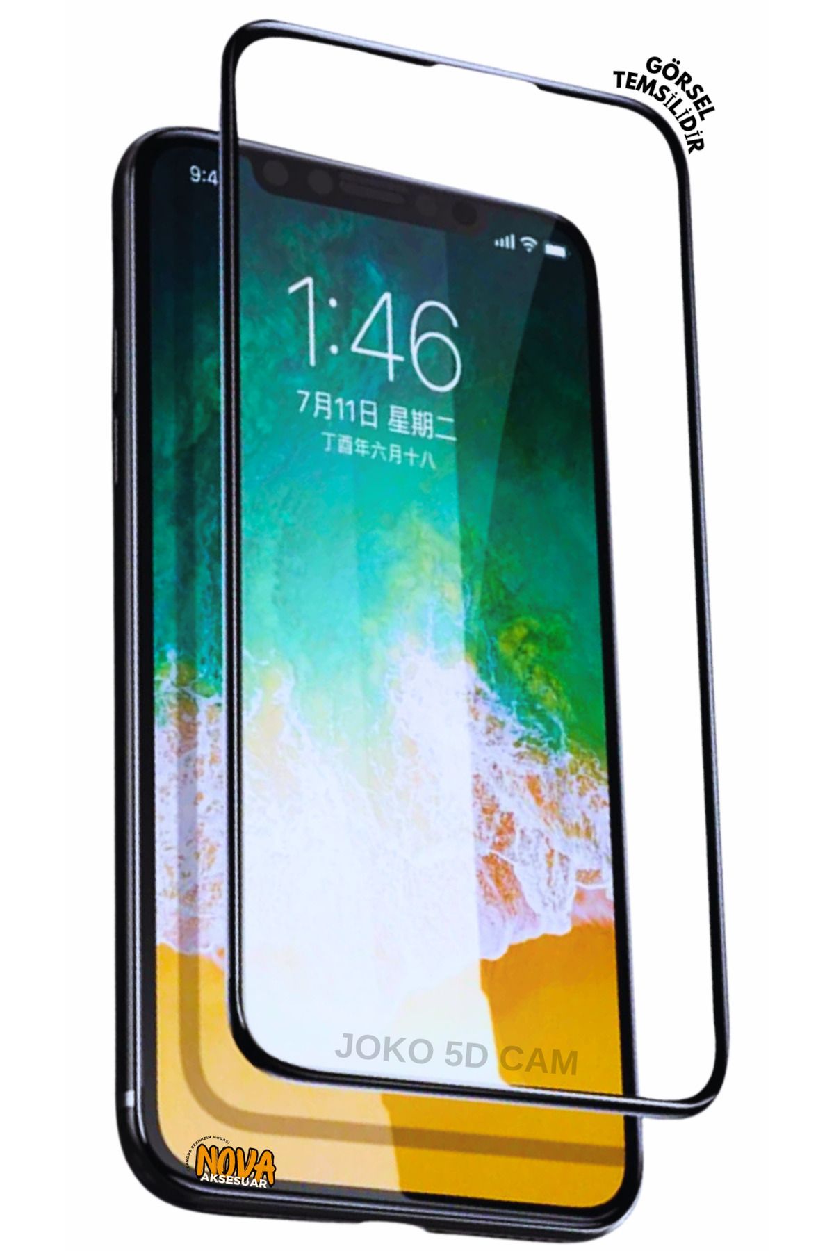 cepmoda iPhonE XR | JoKO PREMİUM 5D Glass Tam Kaplar Ekran Koruyucu Kırılmaz HD CAM A+