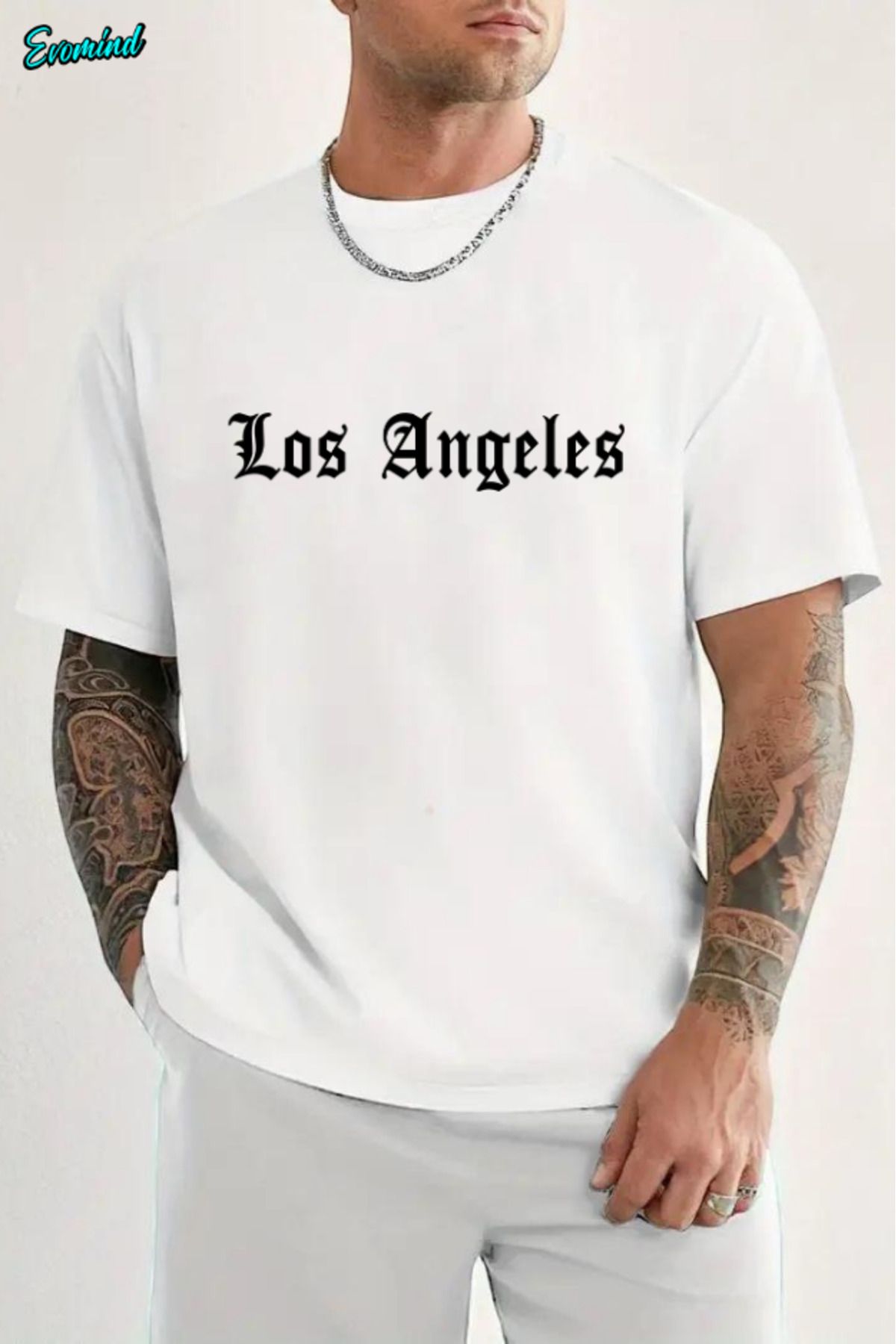 Evomind Los Angeles Baskılı Unisex T-shirt