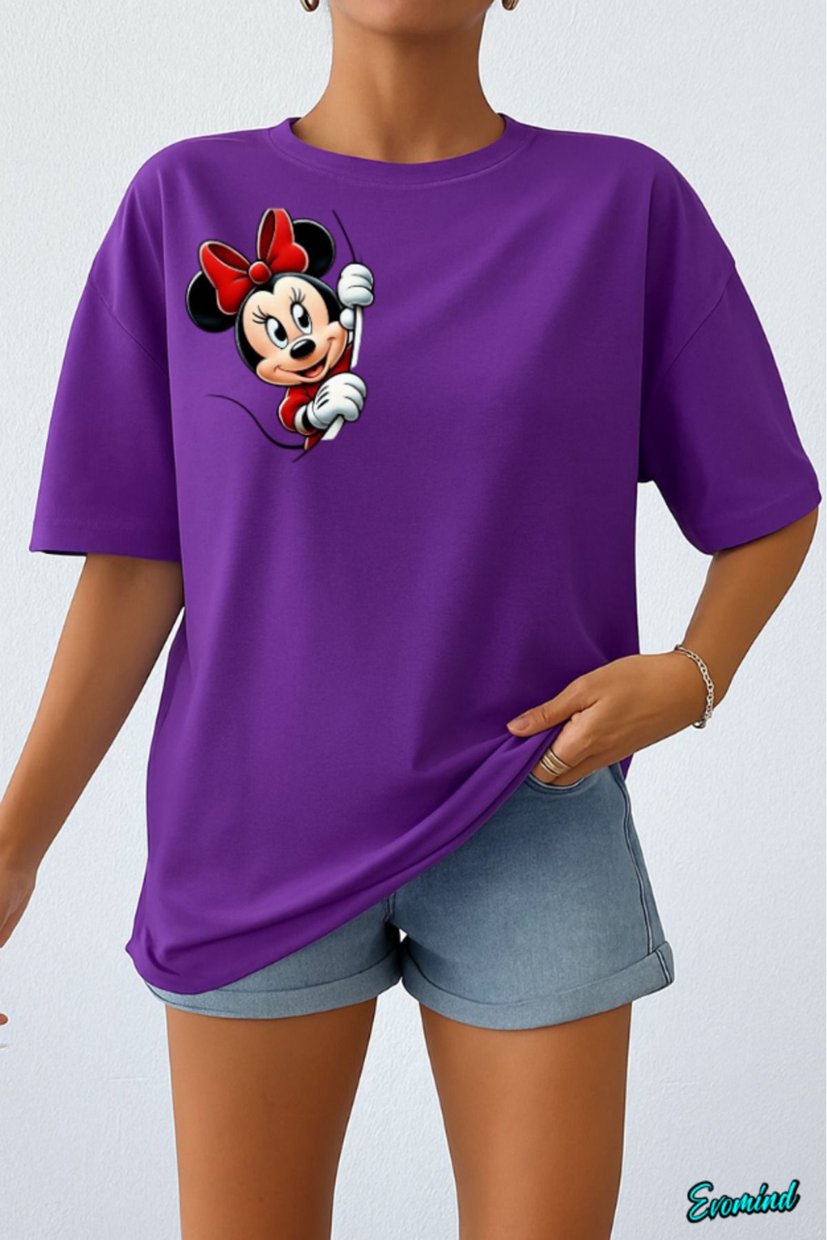 Evomind Çizgi Karakter Baskılı Unisex T-shirt