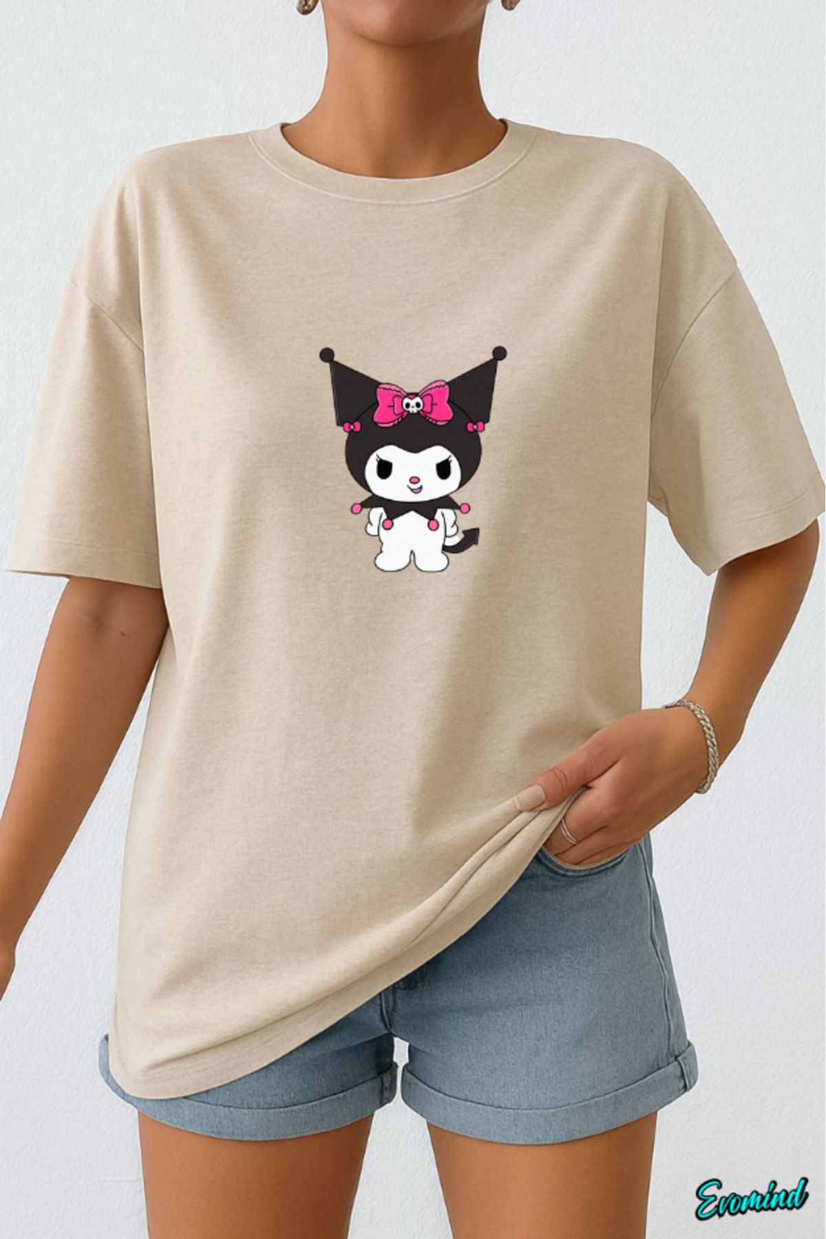 Evomind Çizgi Karakter Baskılı Unisex T-shirt